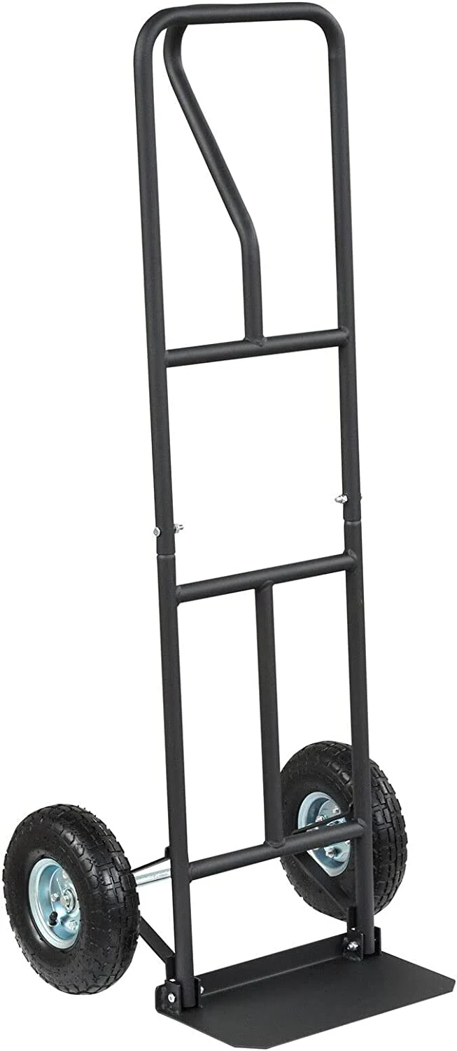 Goplus P-Handle Hand Truck, High Back Sack Barrow with 10" Wheels, Built-in Double Bearings and Foldable Load Plate - Image 11