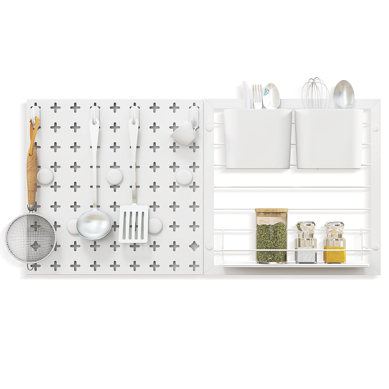 Goplus Peg Board, Metal Pegboard Kit with 2 Pegboard Panels - Image 9