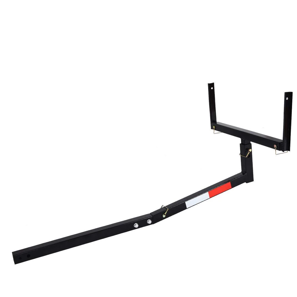 Goplus Pick up Truck Bed Hitch Extender Adjustable Extension Rack w/Flag for Ladder (Black)