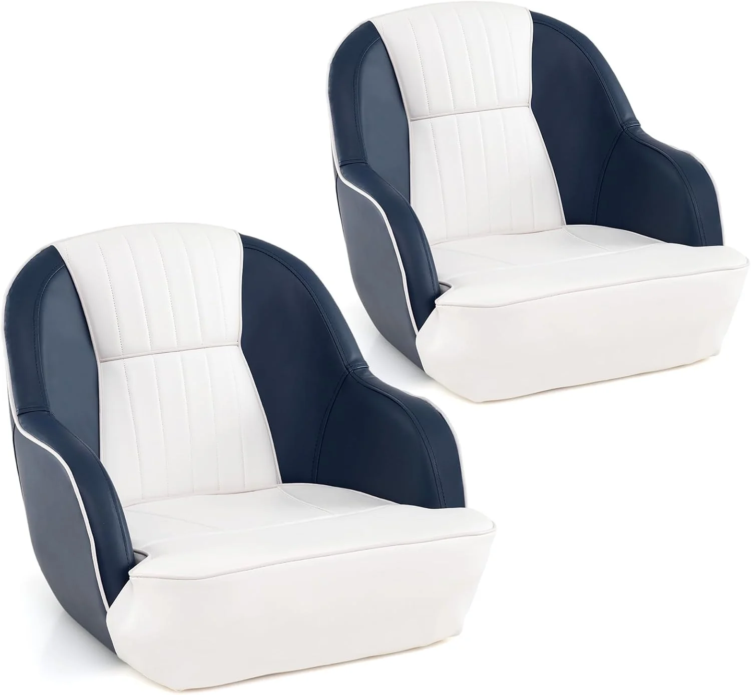 Goplus Pontoon Boat Seat with Thick Cushioned Seat | Ergonomic Cabin Caption Chair - Image 10