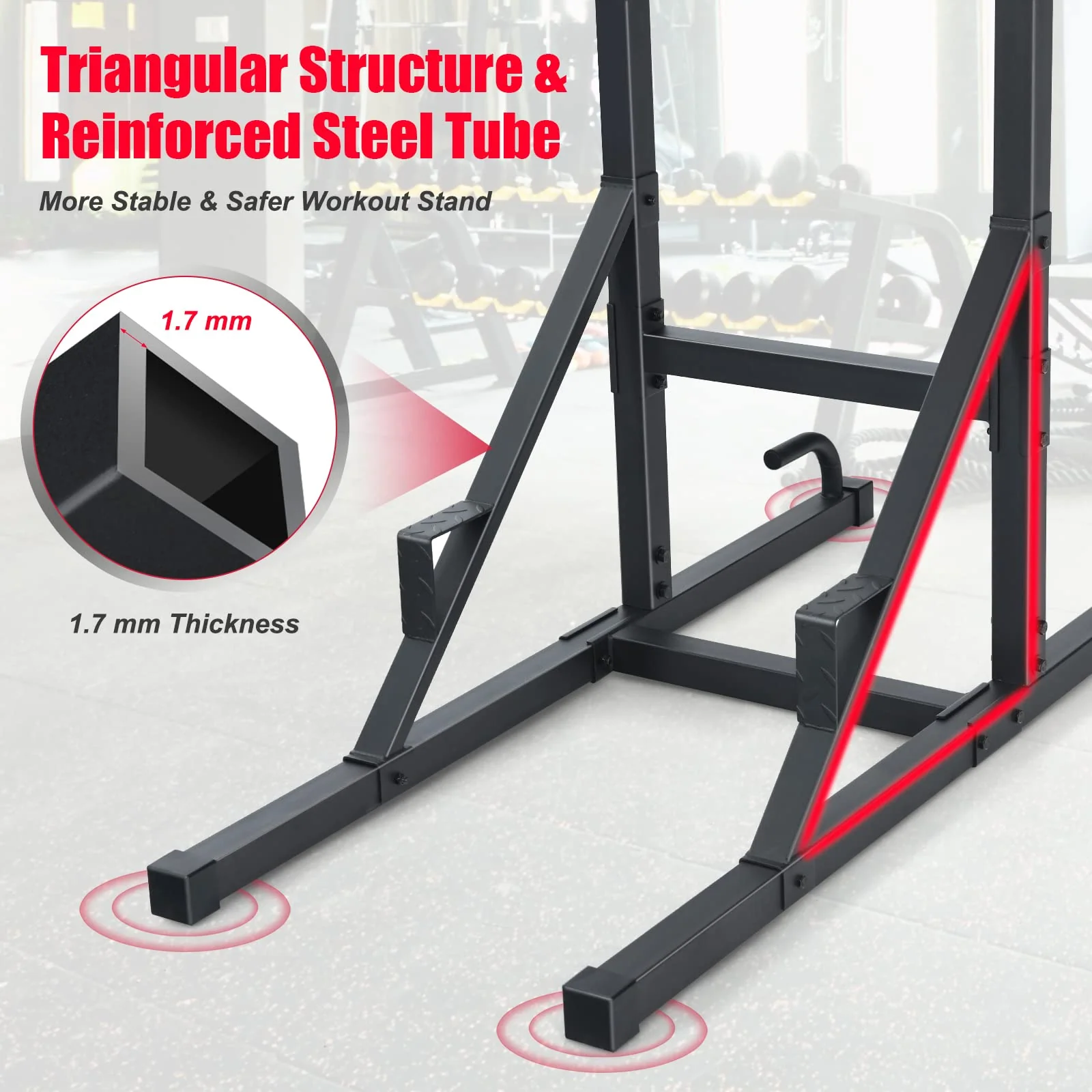 Goplus Power Tower Pull Up Bar Dip Station - Image 6