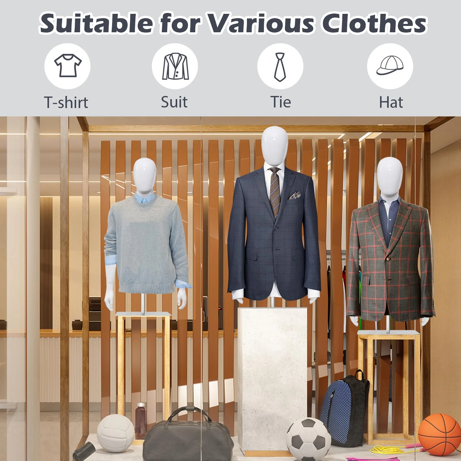Goplus PP Men Model Mannequin Torso for Tailor Shop - Image 5