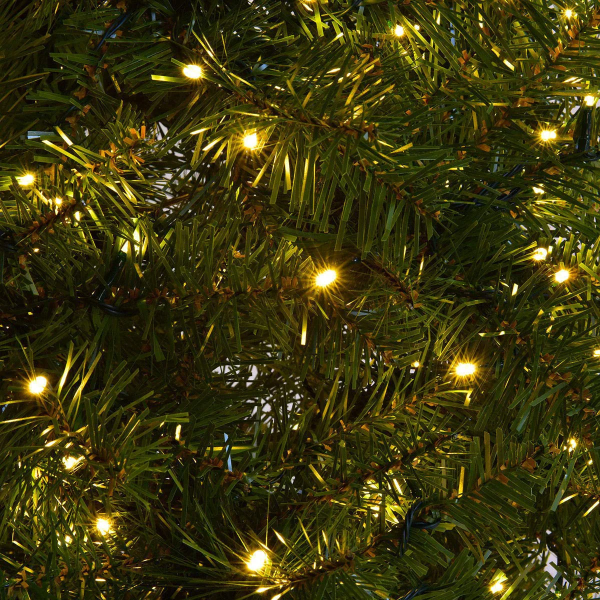 Goplus Pre-Lit Christmas Tree Artificial PVC Spruce Hinged with 560 LED Lights and Solid Metal Legs - Image 6