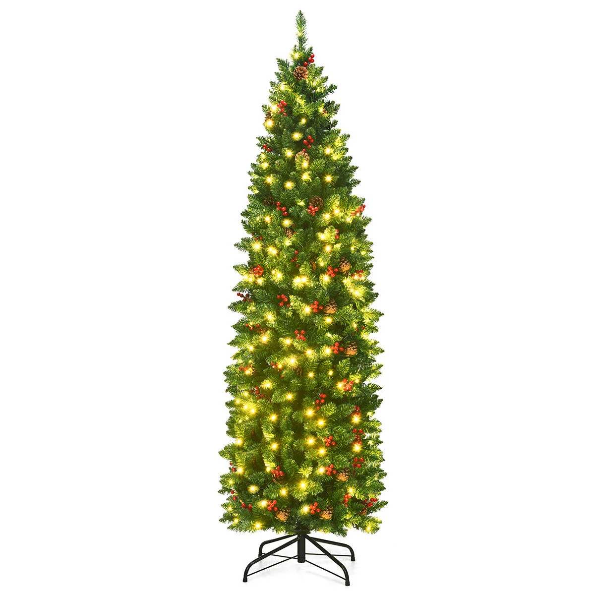 Goplus Pre-Lit Pencil Christmas Tree - Image 10