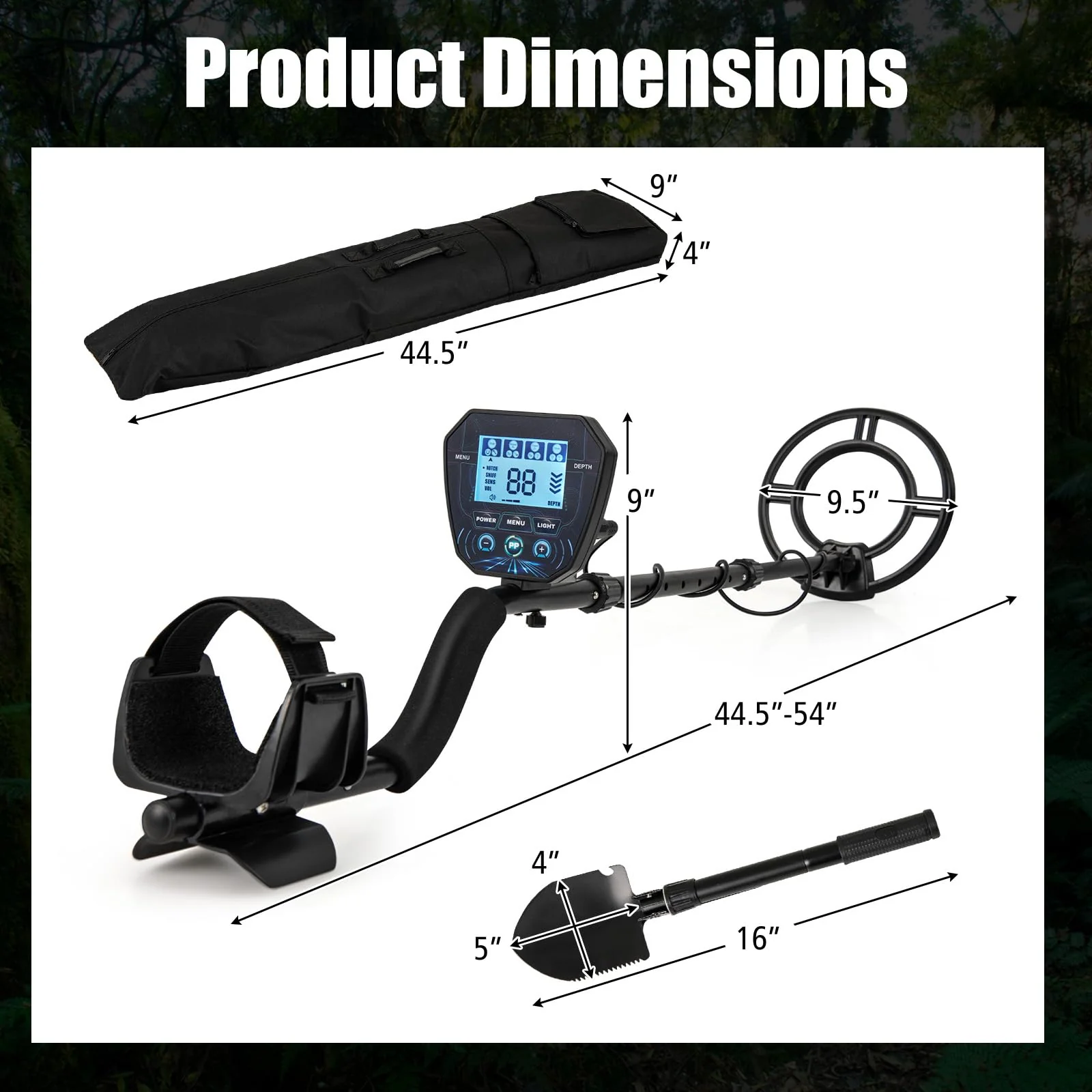 Goplus Professional Higher Accuracy Gold Detector with Backlit LCD Display for Adults - Image 7