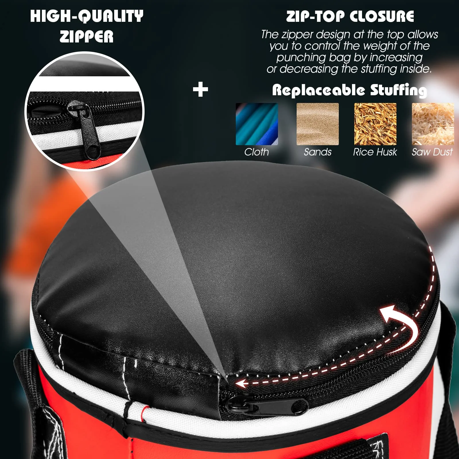 Goplus Punching Bag Set for Kids , Filled Boxing Heavy Bag with Punching Gloves & Hand Wraps - Image 6