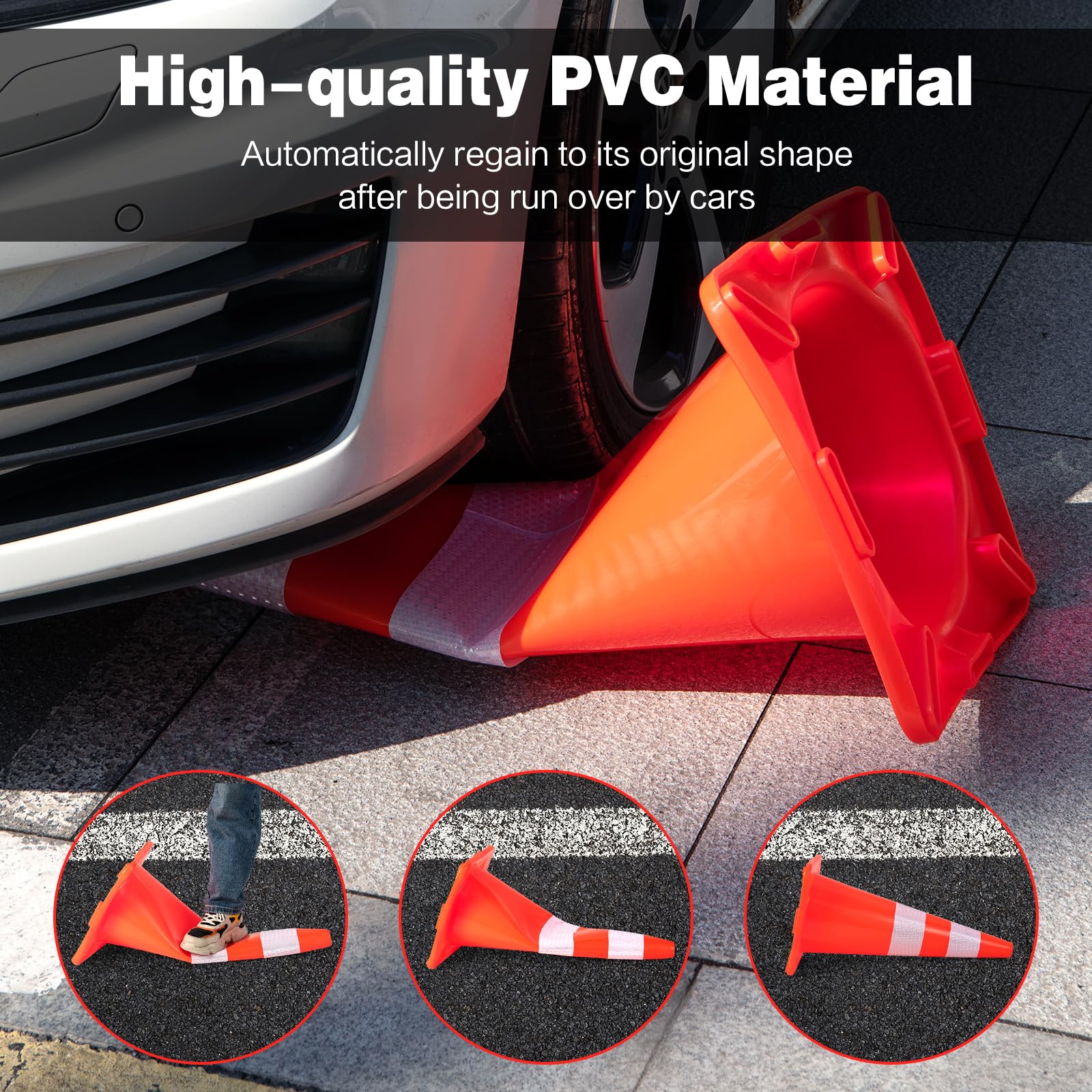 Goplus PVC Traffic Cones - Image 4