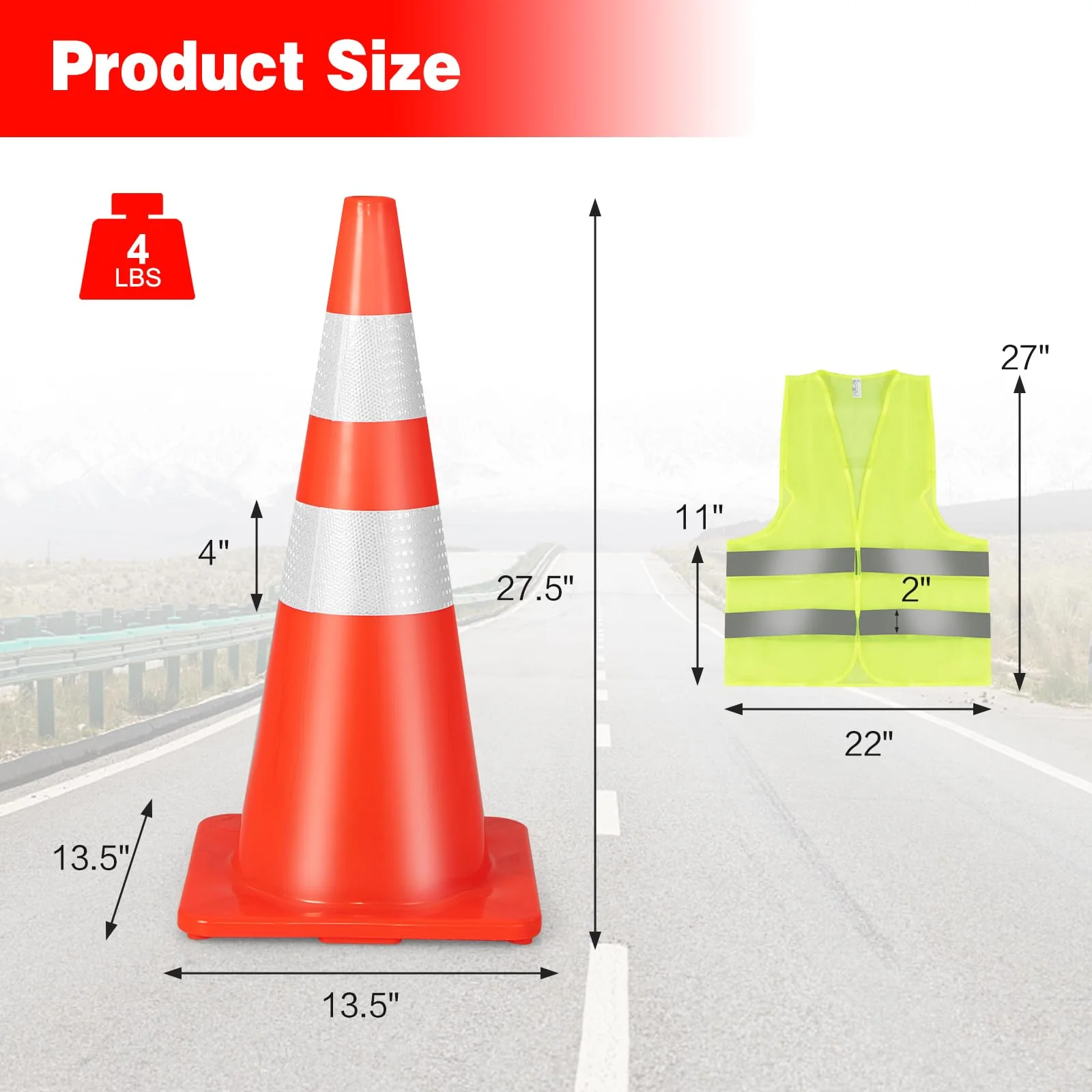 Goplus PVC Traffic Cones - Image 9