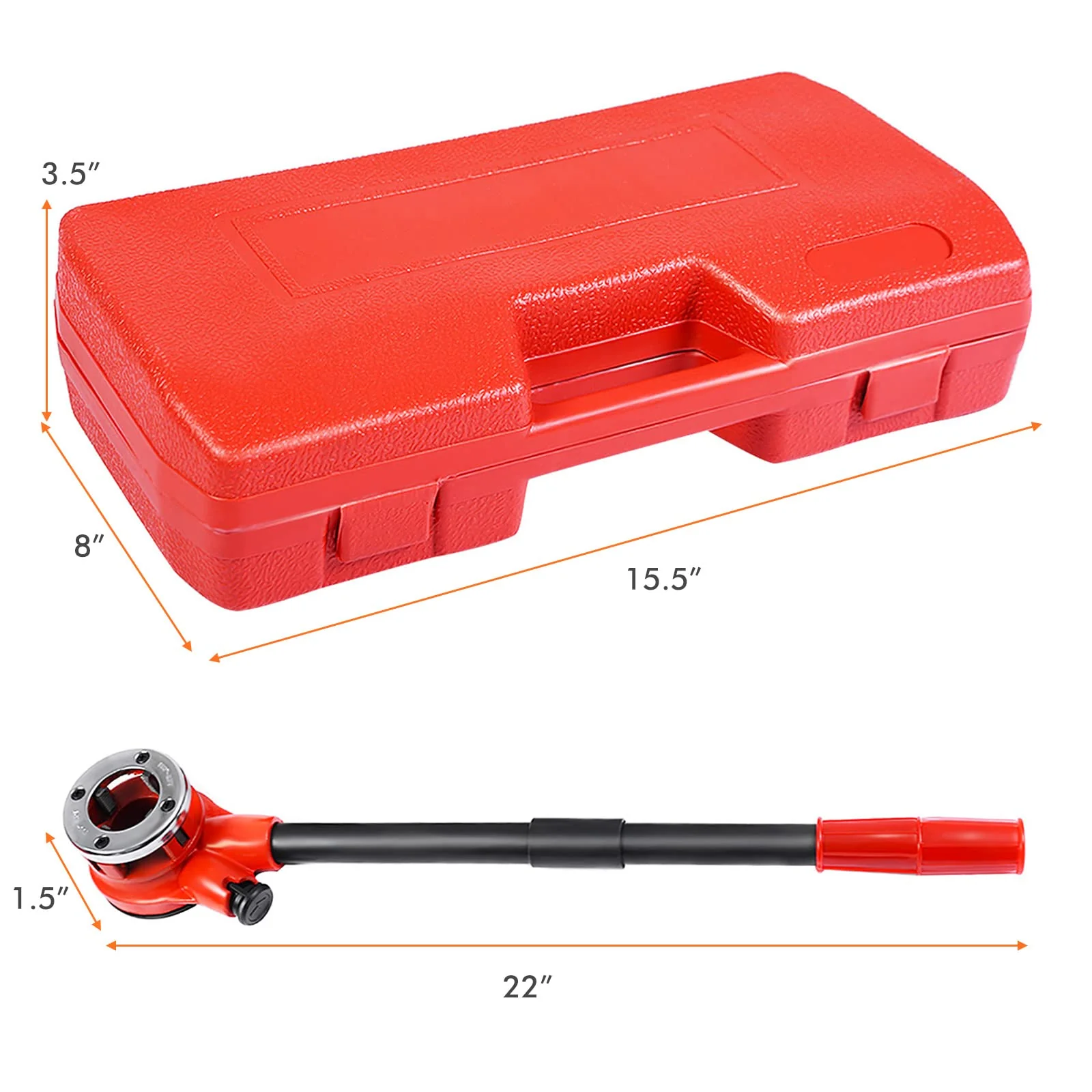 Goplus Ratchet Pipe Threader Kit Ratcheting Pipe Threading Tool Set - Image 7