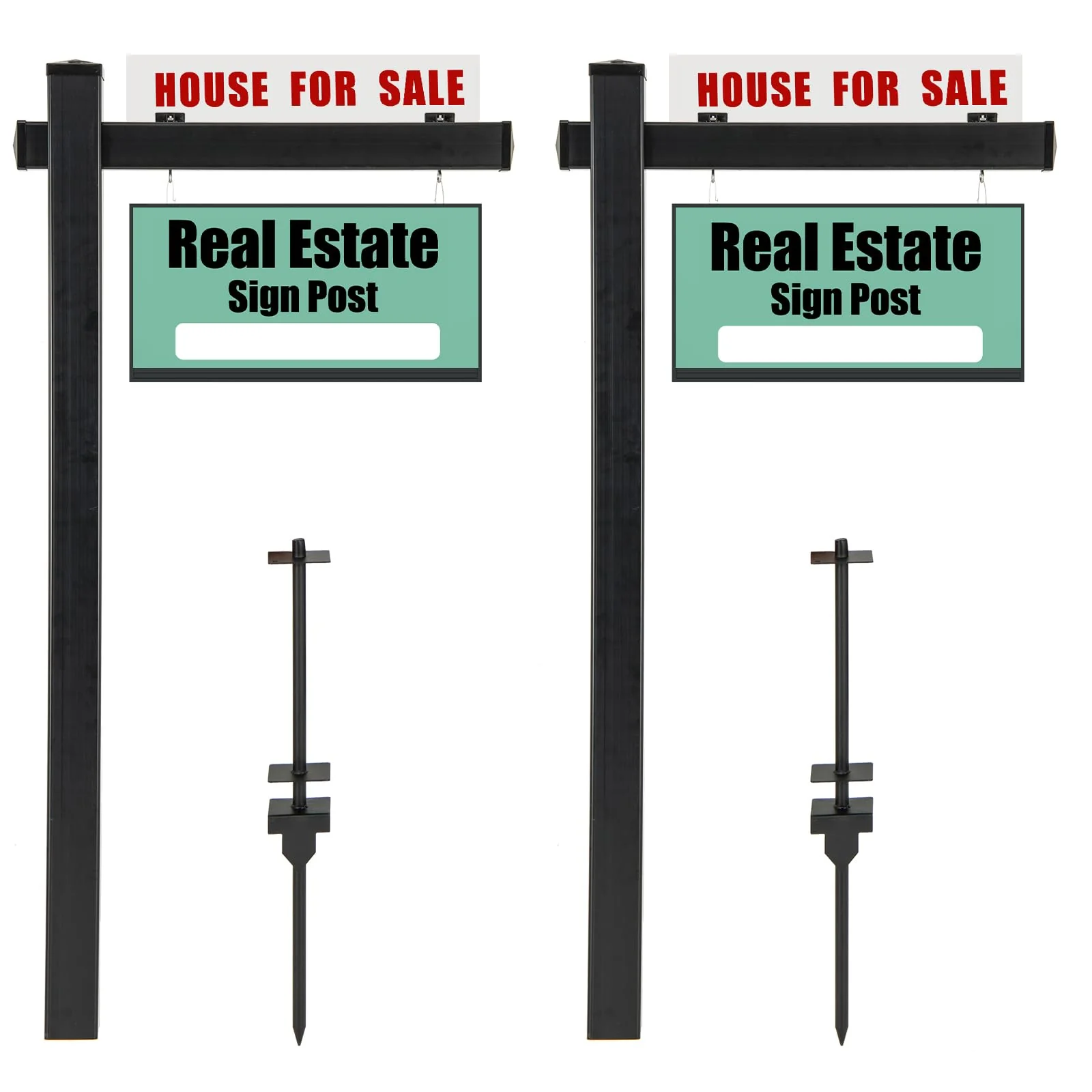 Goplus Real Estate Sign Posts,Vinyl Realtor Sign Post (4” x 4” x 72”) with Flat Cap for Open House and Home for Sale - Image 10