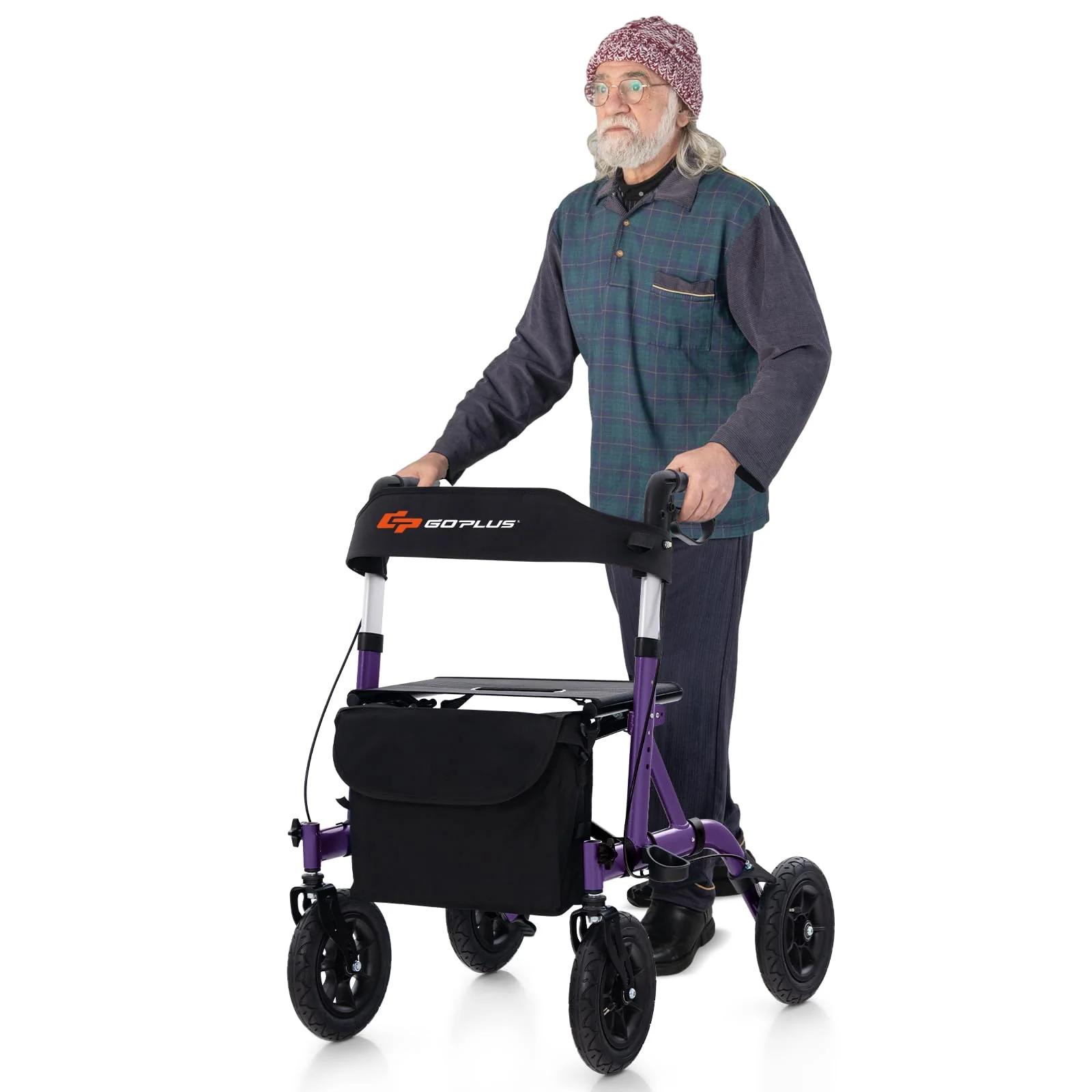 Goplus Rollator Walkers for Seniors with Seat - Image 10