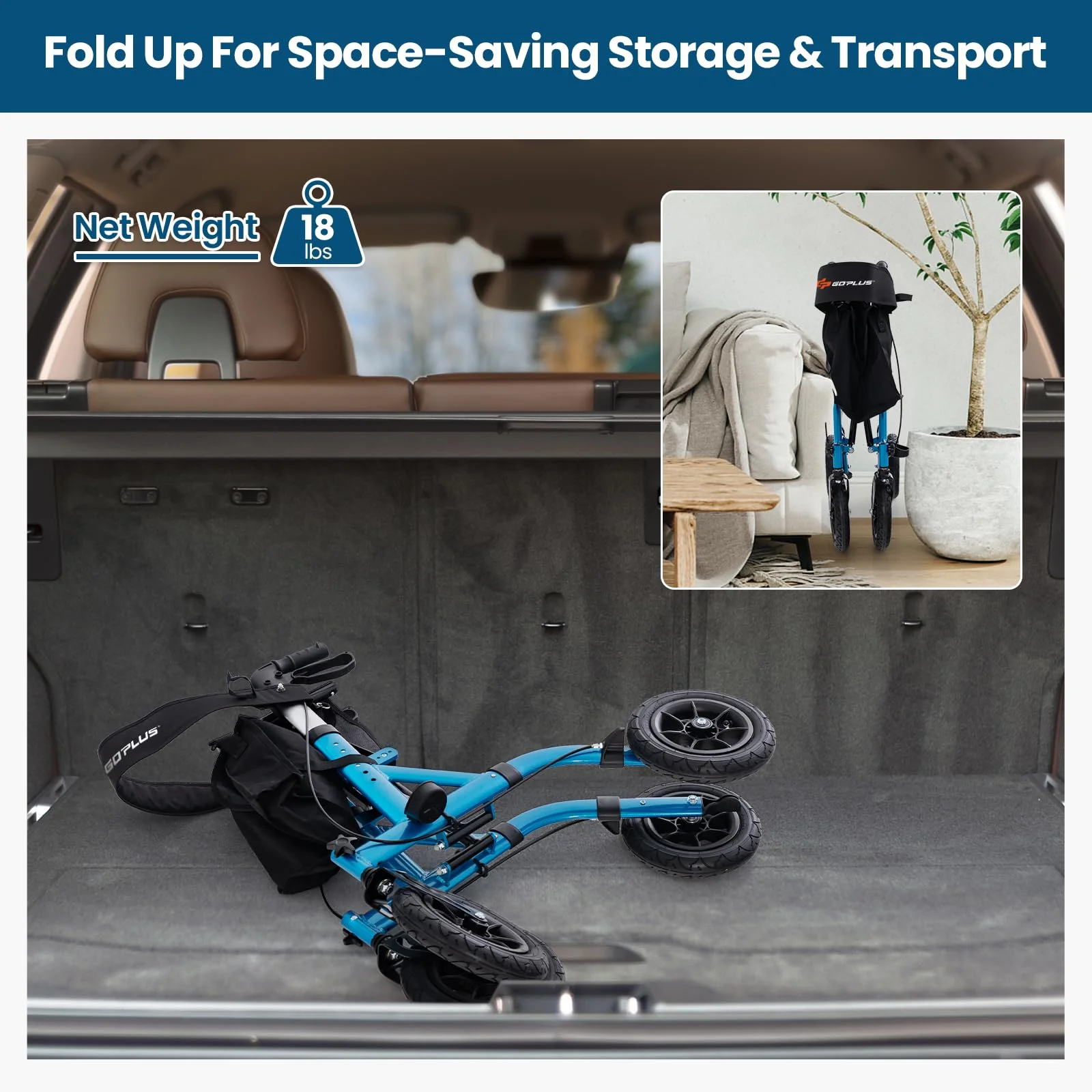 Goplus Rollator Walkers for Seniors with Seat - Image 7