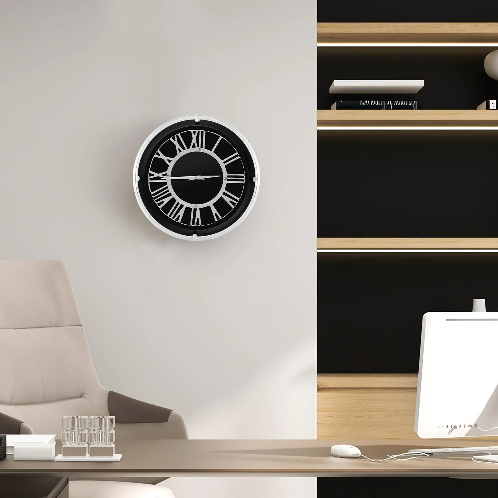 Goplus Silent Wall Clock, Non-Ticking Modern Clock - Image 3