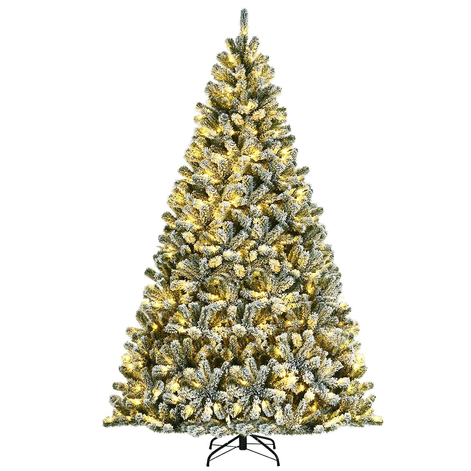 Goplus Snow Flocked Christmas Tree, Artificial Hinged Xmas Tree - Image 10