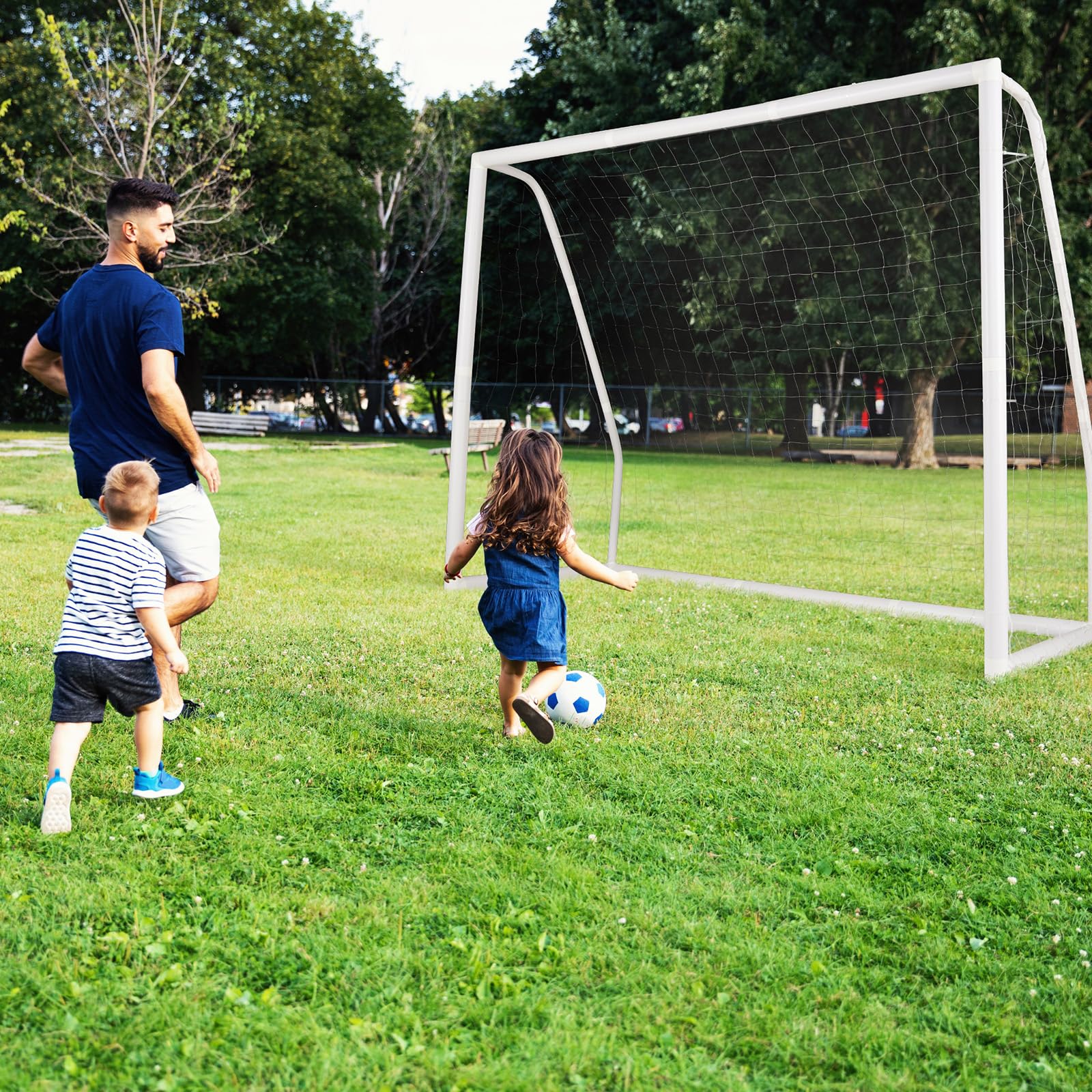 Goplus Soccer Goal, 8'x6' Soccer Net with Strong UPVC Frame, Quick Set-up, High-Strength Netting - Image 9