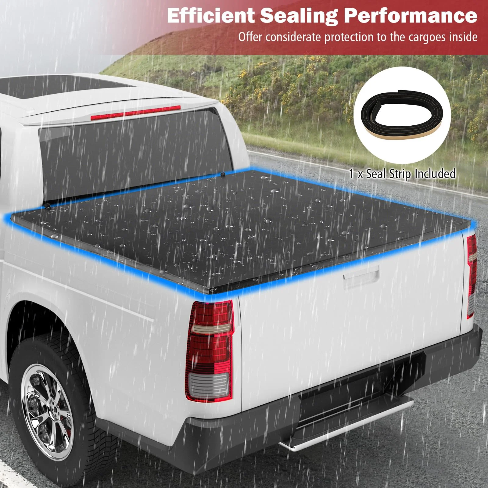 Goplus Soft Quad-Fold Tonneau Cover - Image 5