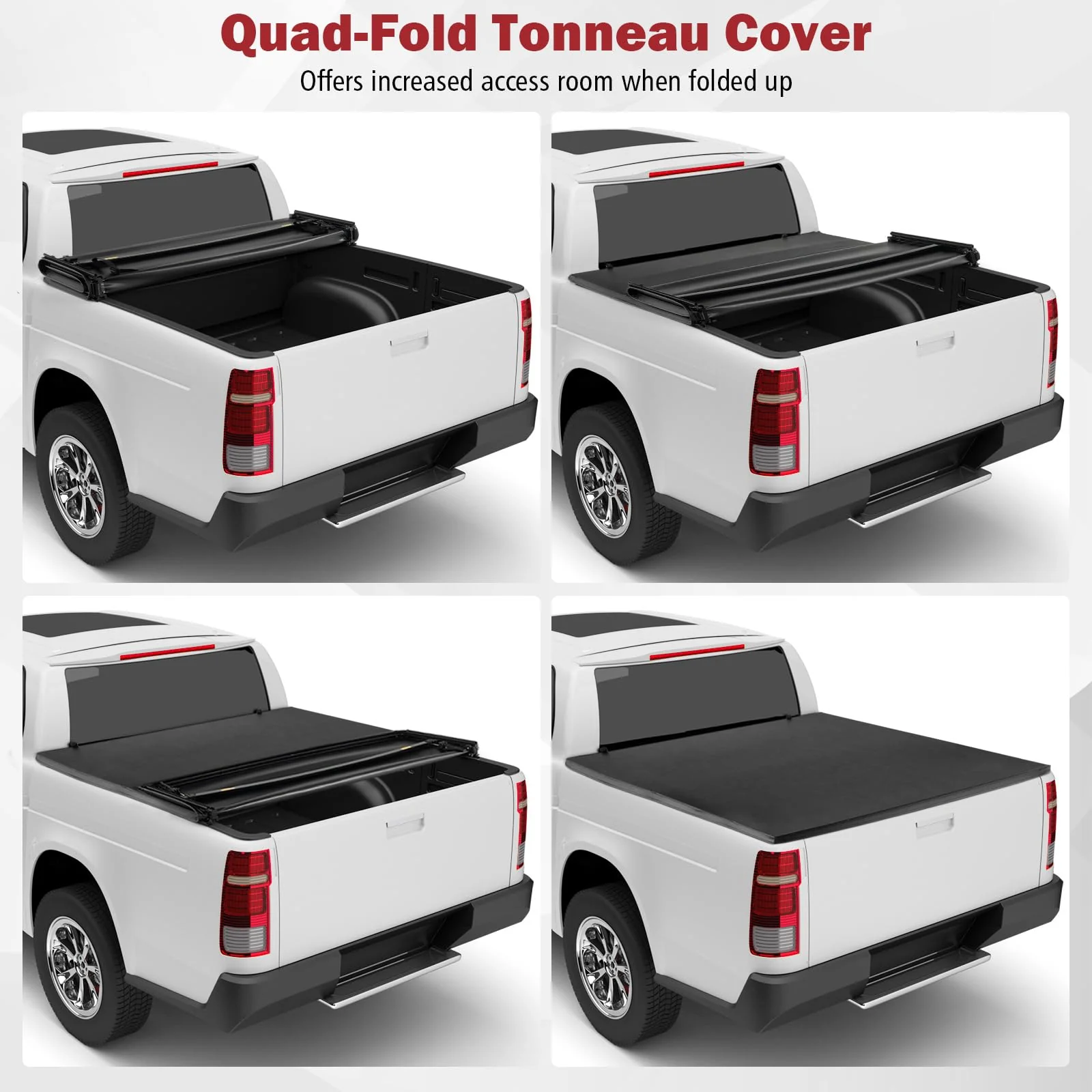 Goplus Soft Quad-Fold Tonneau Cover - Image 6