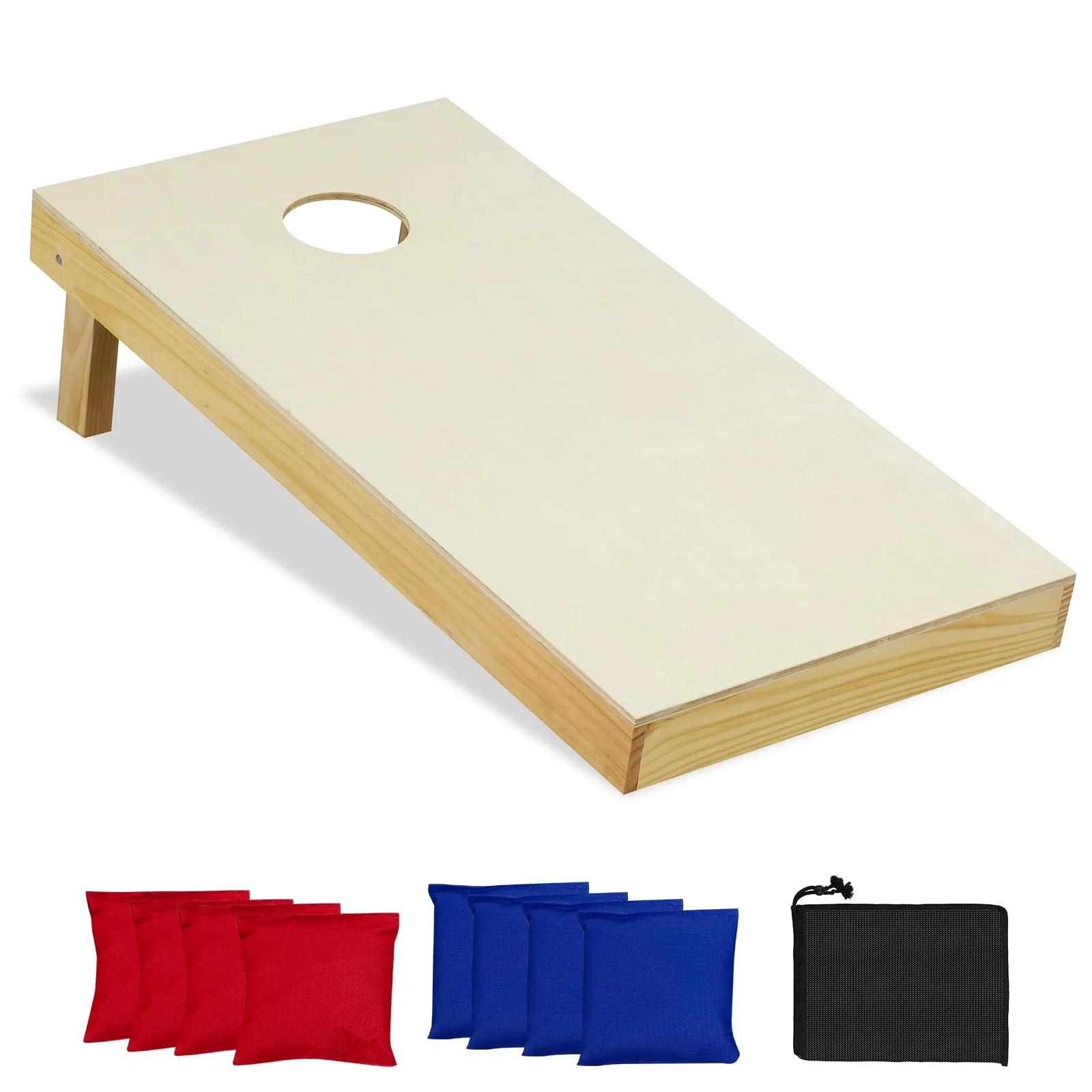 Goplus Solid Wood Corn Hole Game Board Includes 8 Bean Bags - Image 11