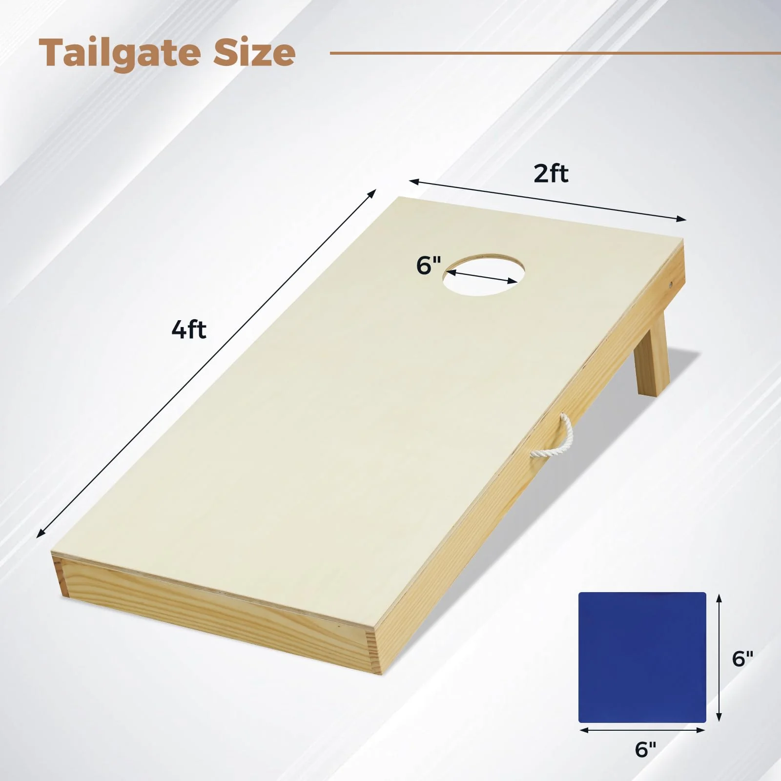 Goplus Solid Wood Corn Hole Game Board Includes 8 Bean Bags - Image 16