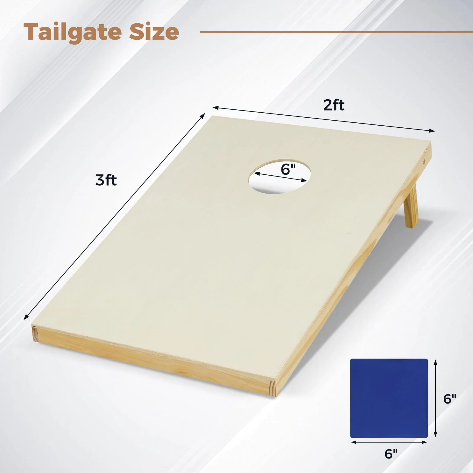 Goplus Solid Wood Corn Hole Game Board Includes 8 Bean Bags - Image 7