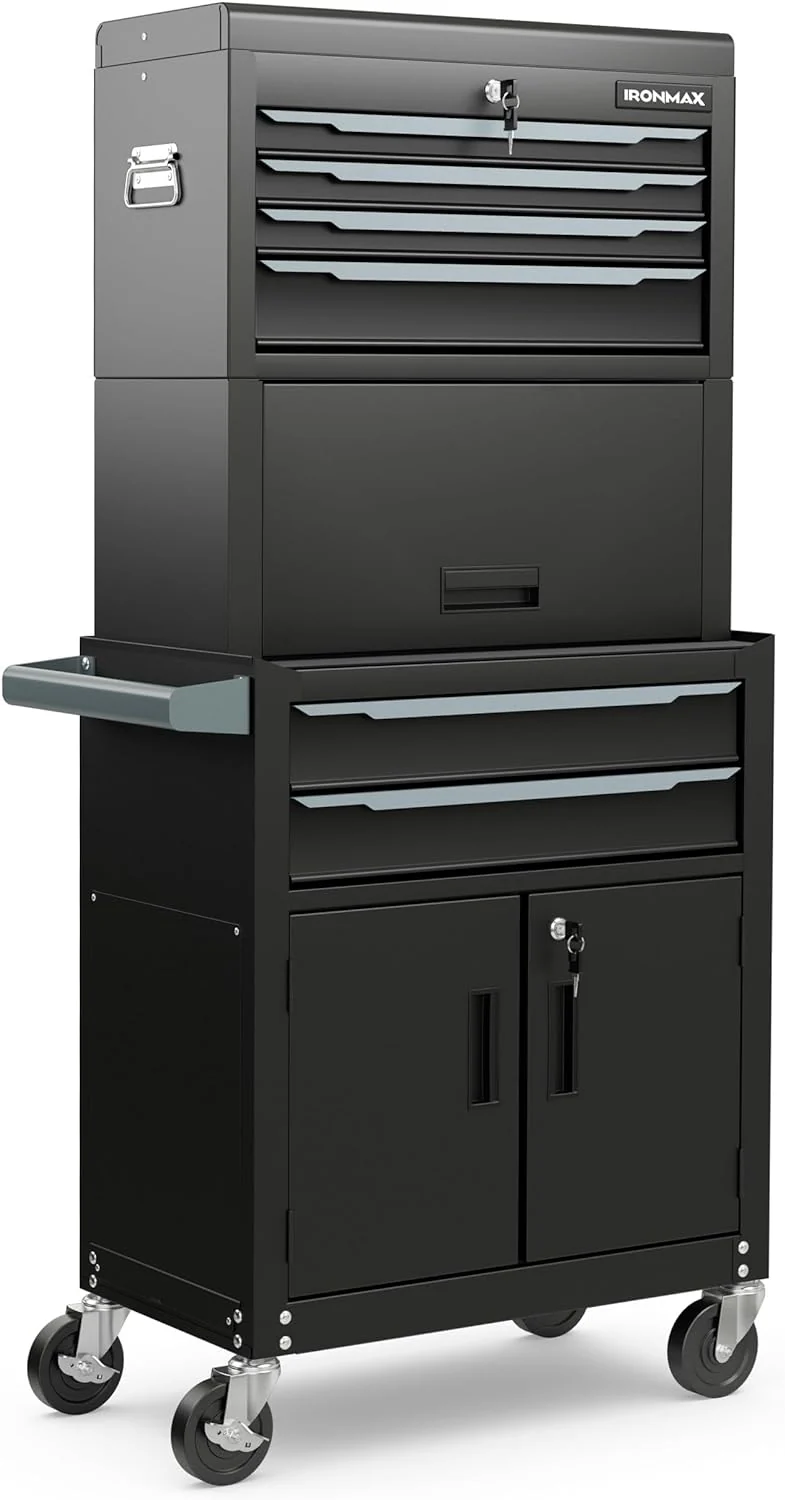 Goplus Tool Chest, 6 Drawers Extra Large Rolling Too Storage Cabinet with 4â Universal Lockable Wheels - Image 10