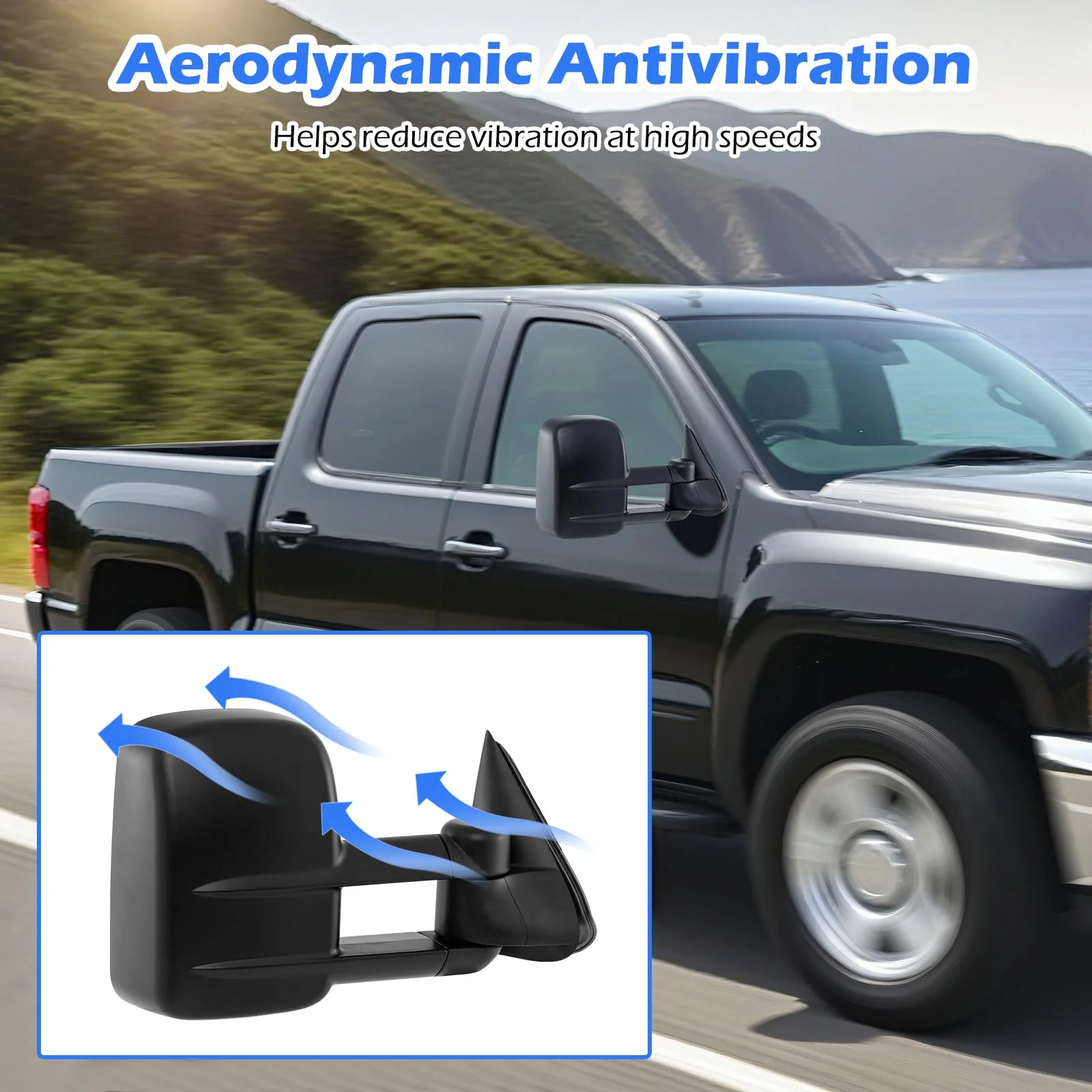 Goplus Tow Mirrors for 2003-2006 Chevy Silverado GMC Sierra Avalanche Suburban Tahoe Yukon XL - Image 5