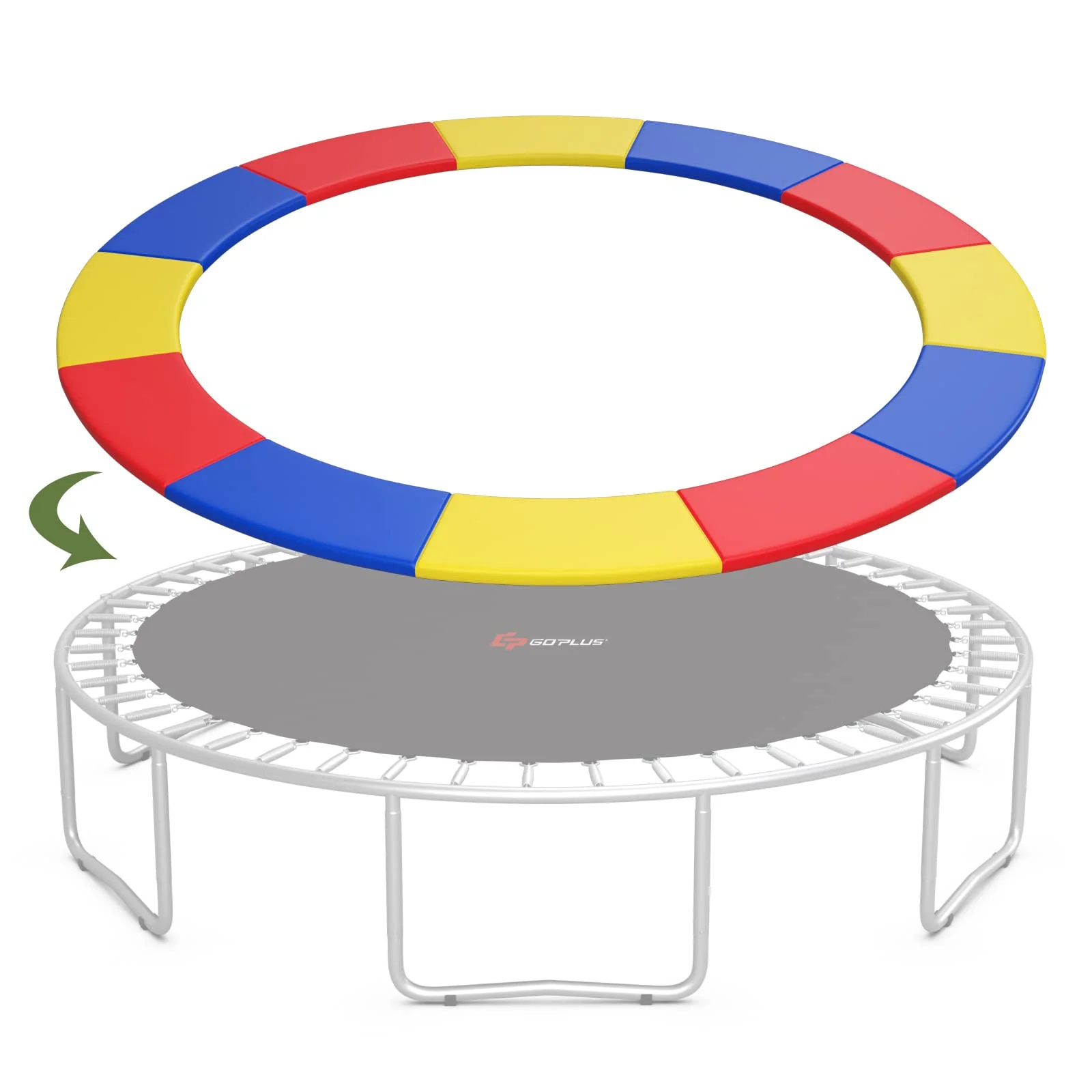 Goplus Trampoline Replacement Pad, 16FT 15FT 14FT 12FT 10FT 8FT Trampoline Spring Cover - Image 10