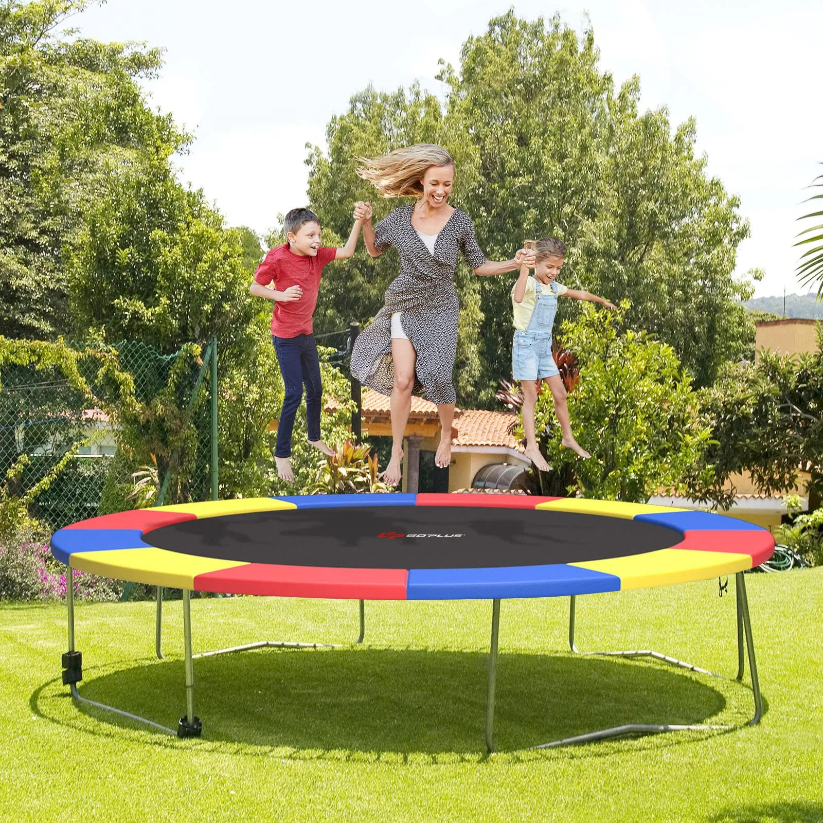 Goplus Trampoline Replacement Pad, 16FT 15FT 14FT 12FT 10FT 8FT Trampoline Spring Cover - Image 18
