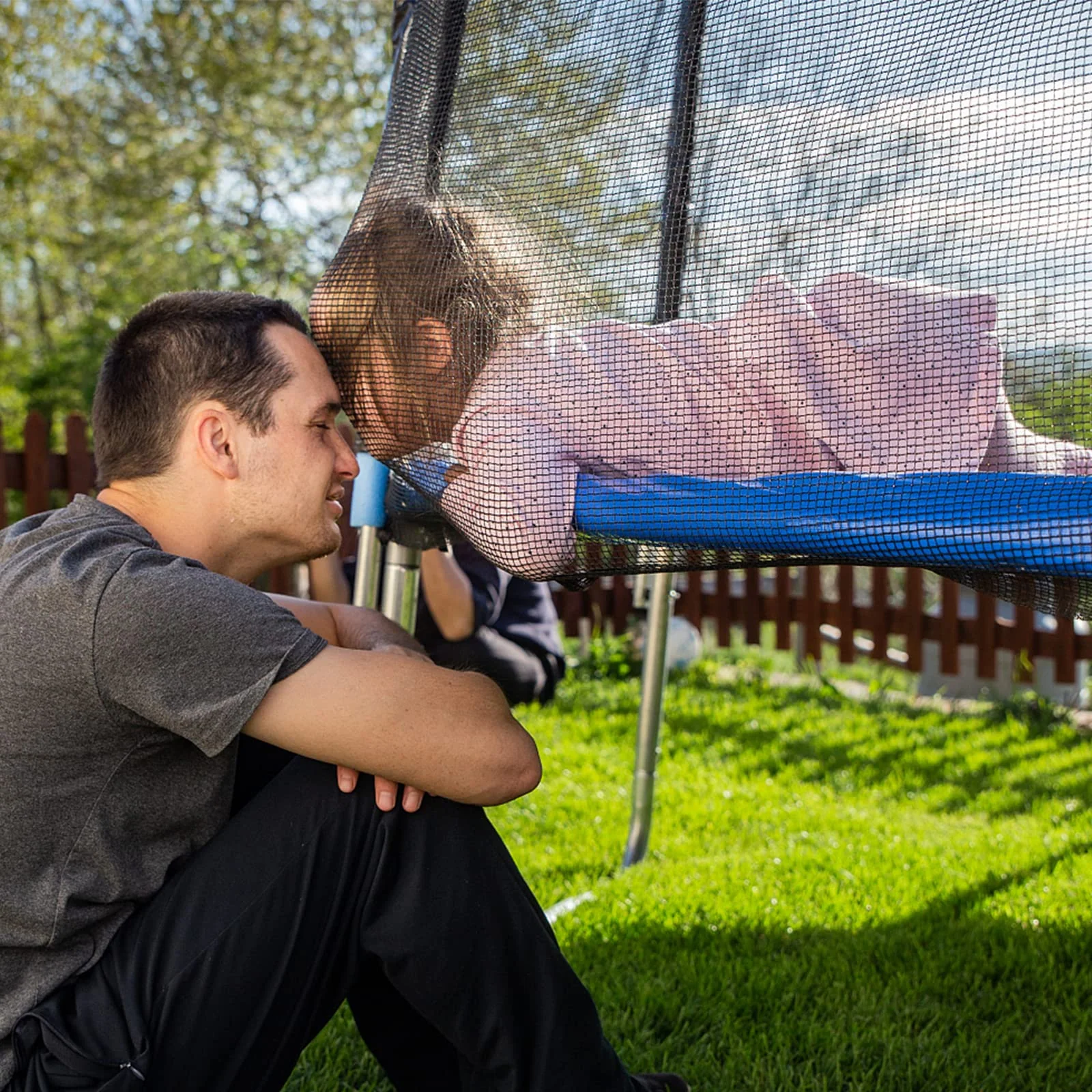 Goplus Trampoline Safety Net for 8FT 10FT 12FT 14FT 15FT 16FT Round Frame Trampoline, Replacement Enclosure Net - Image 7