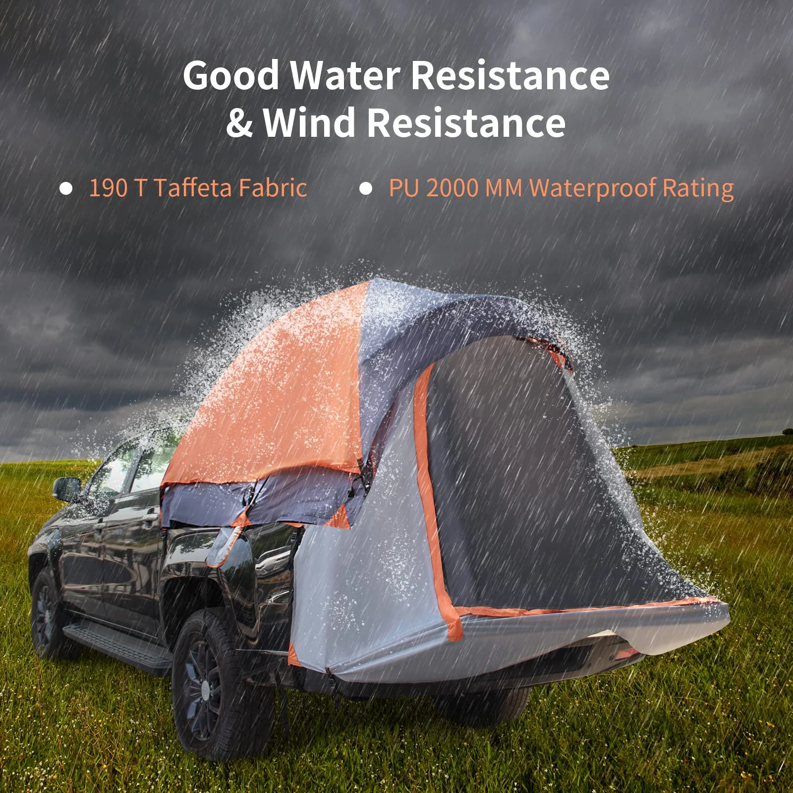 Goplus Truck Bed Tent, Waterproof PU2000mm Pickup Truck Tent for 2 Person with Removable Rainfly - Image 5