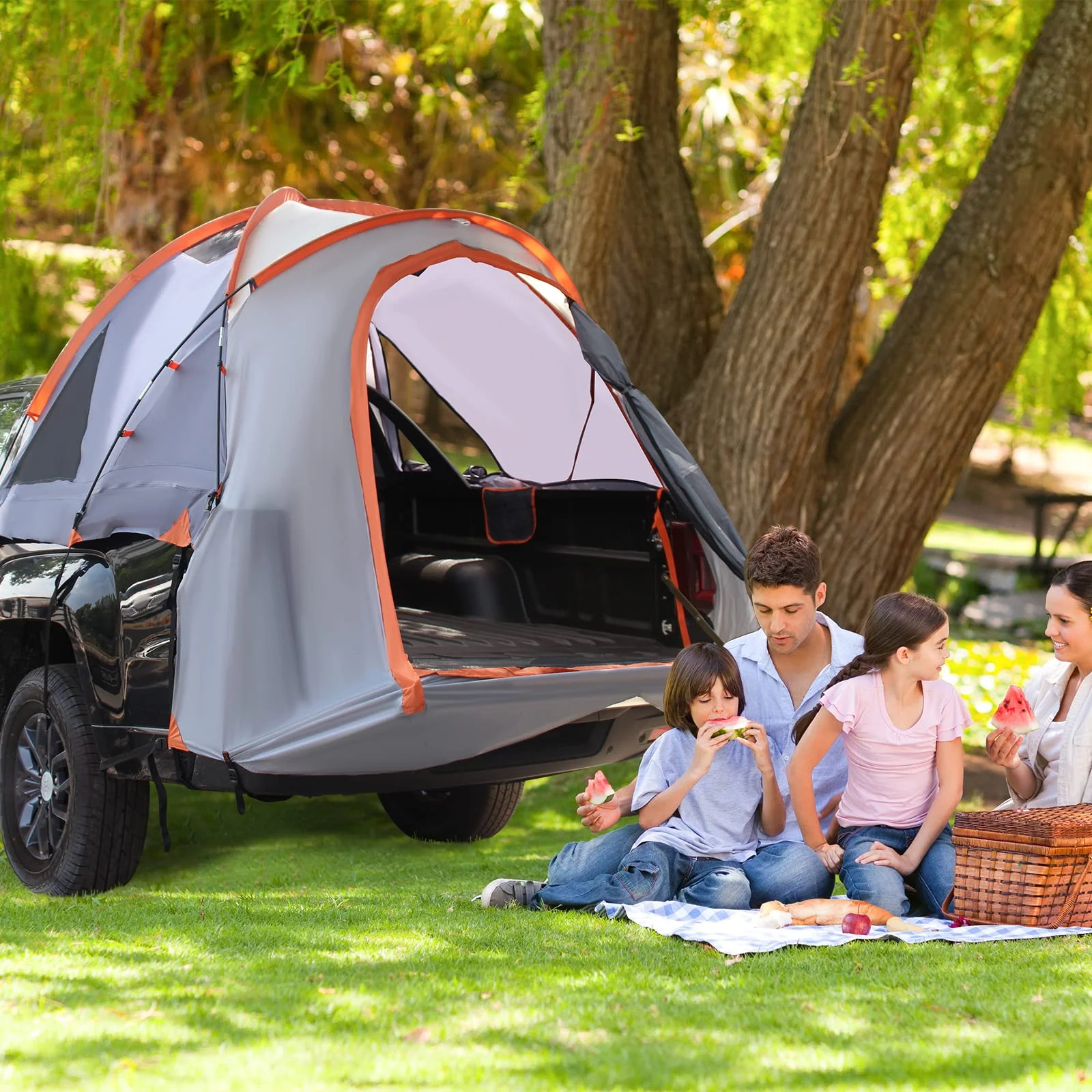 Goplus Truck Bed Tent, Waterproof PU2000mm Pickup Truck Tent for 2 Person with Removable Rainfly - Image 7