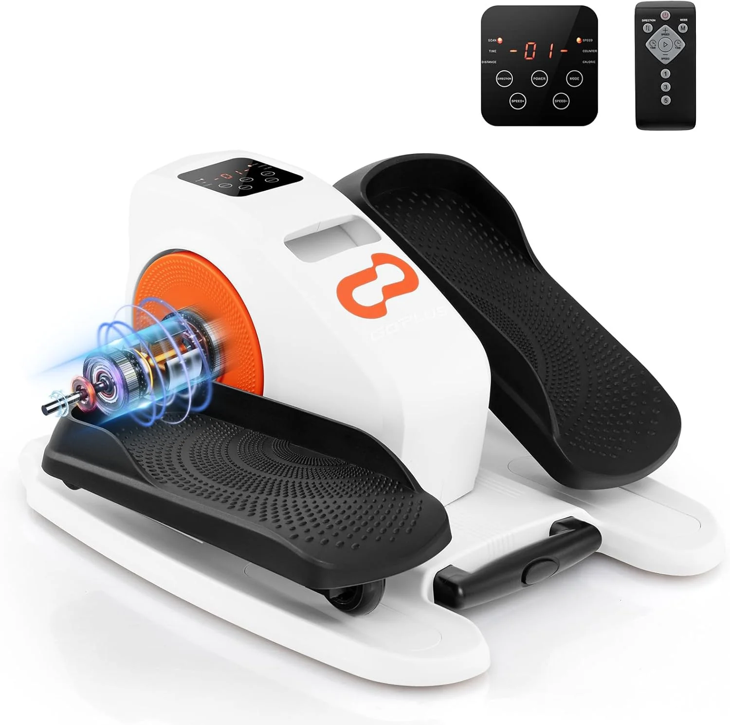 Goplus Under Desk Elliptical Machine, Electric Seated Pedal Exerciser with LED Display Monitor - Image 10