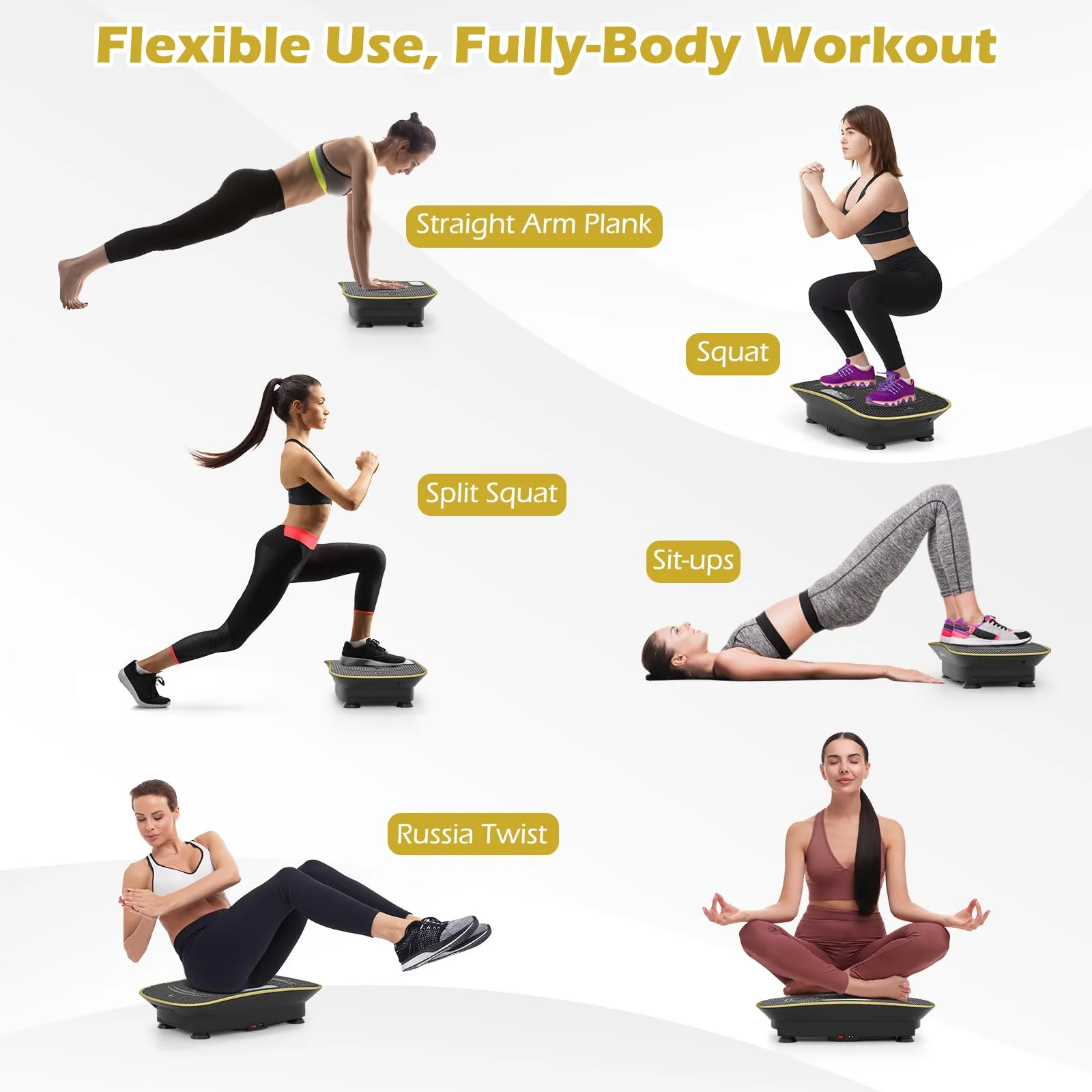 Goplus Vibration Plate Exercise Machine, Vibrating Platform for Lymphatic Drainage, Weight Loss - Image 10