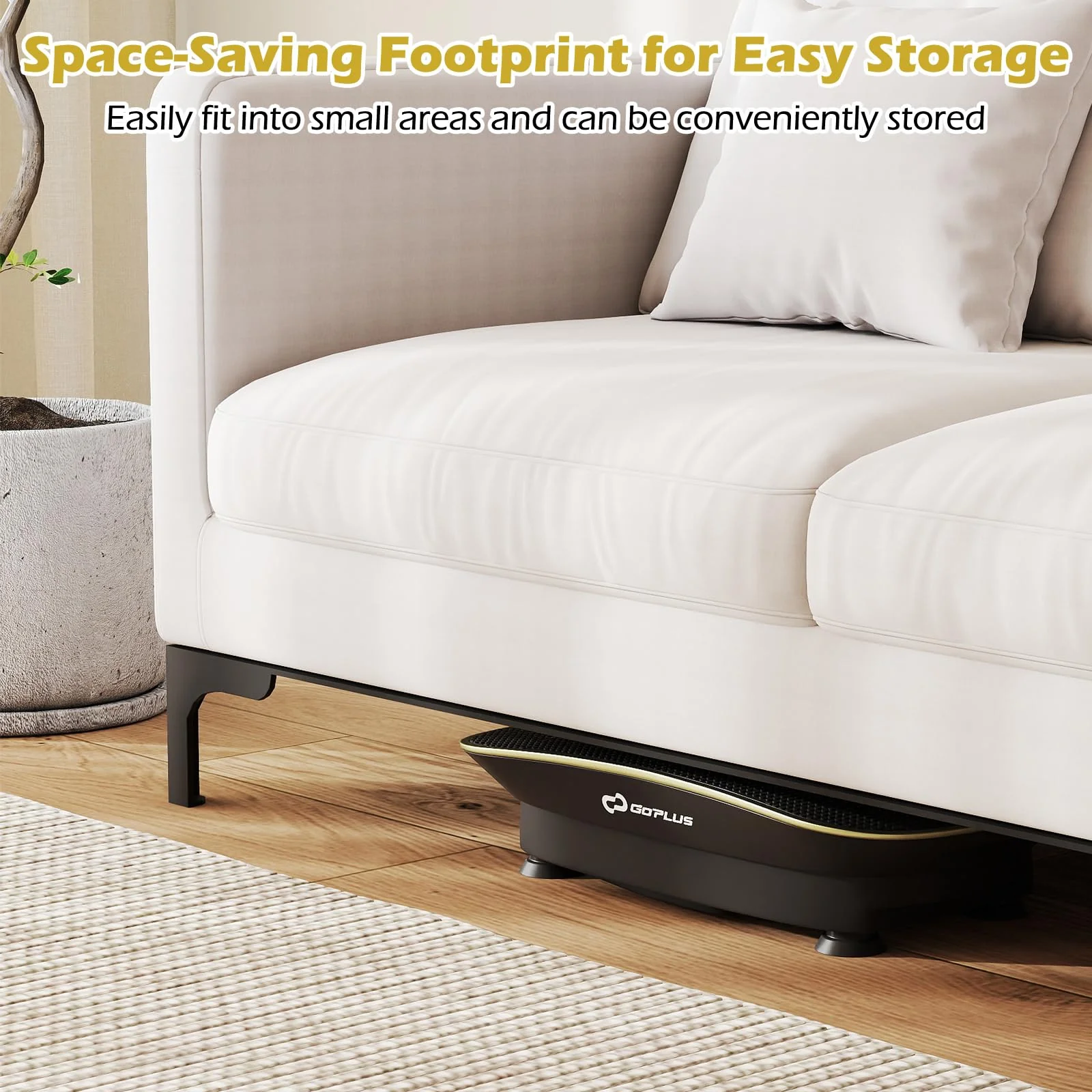 Goplus Vibration Plate Exercise Machine, Vibrating Platform for Lymphatic Drainage, Weight Loss - Image 14