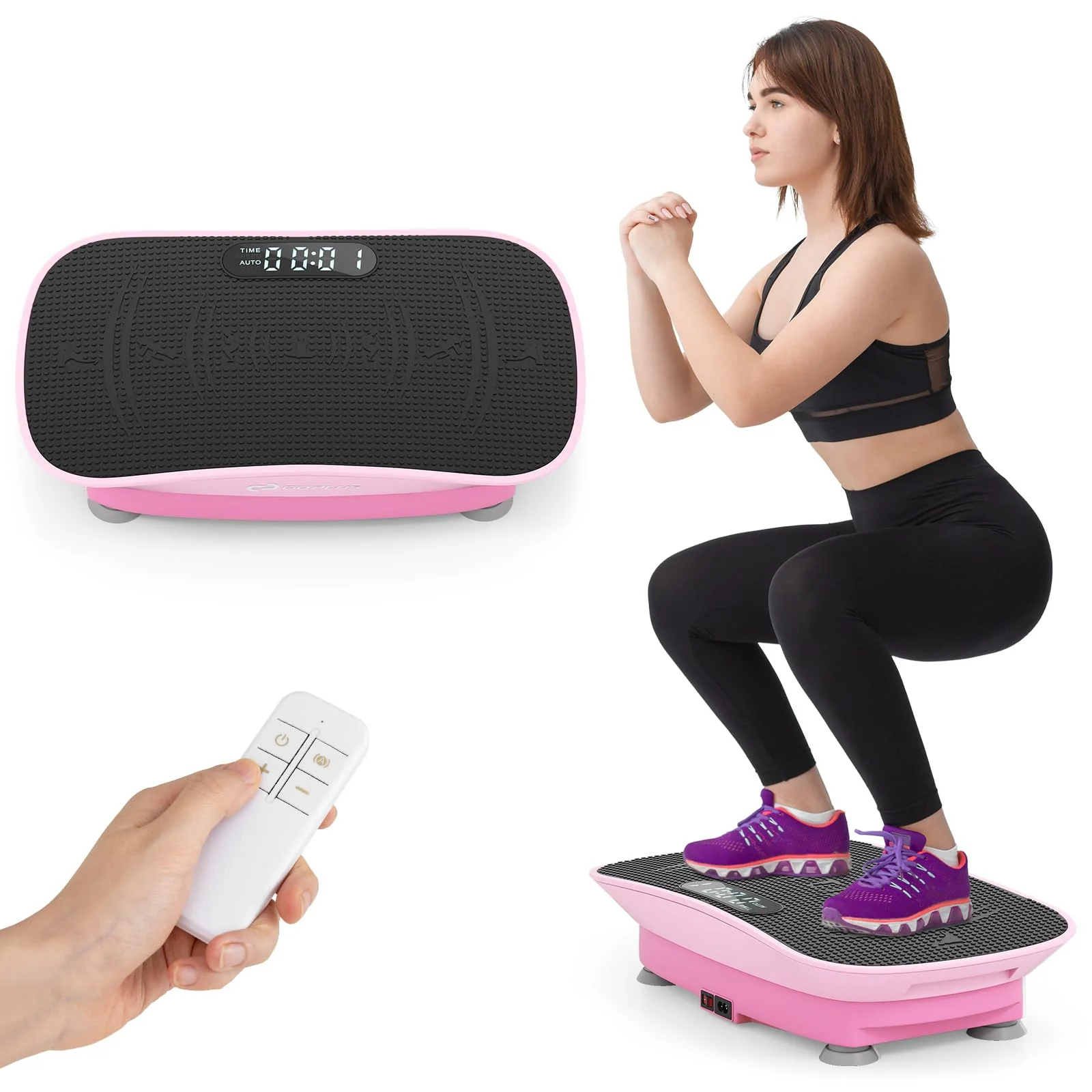 Goplus Vibration Plate Exercise Machine, Vibrating Platform for Lymphatic Drainage, Weight Loss - Image 4