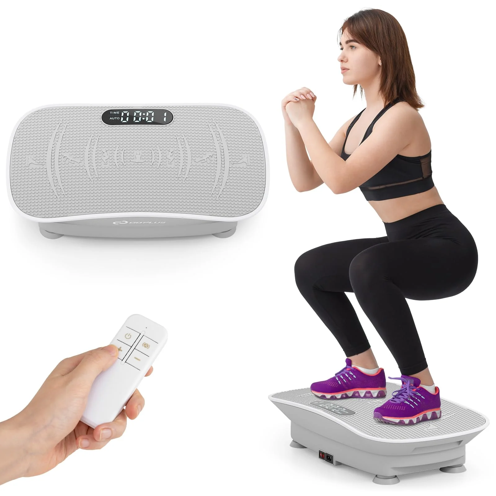 Goplus Vibration Plate Exercise Machine, Vibrating Platform for Lymphatic Drainage, Weight Loss - Image 5