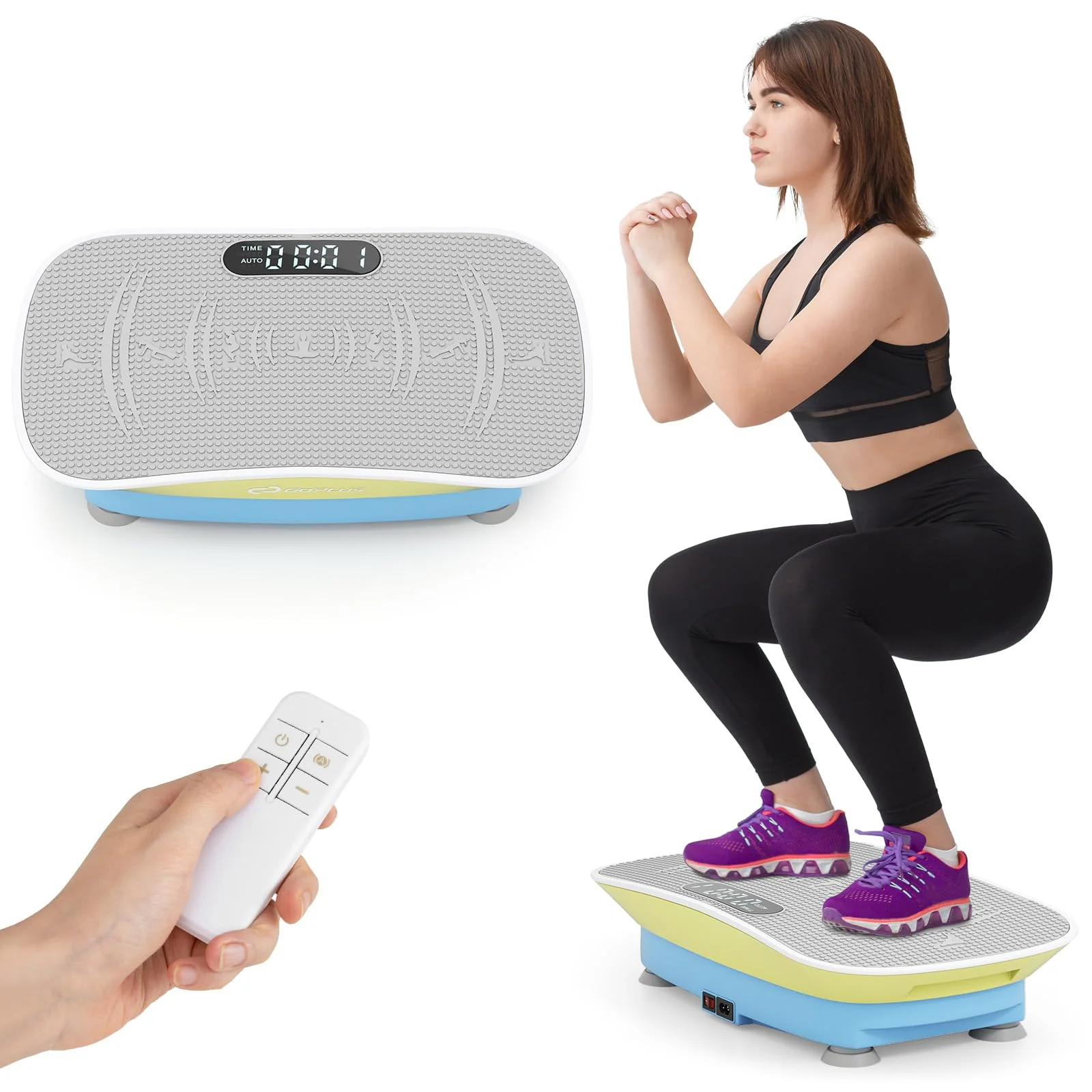 Goplus Vibration Plate Exercise Machine, Vibrating Platform for Lymphatic Drainage, Weight Loss - Image 6