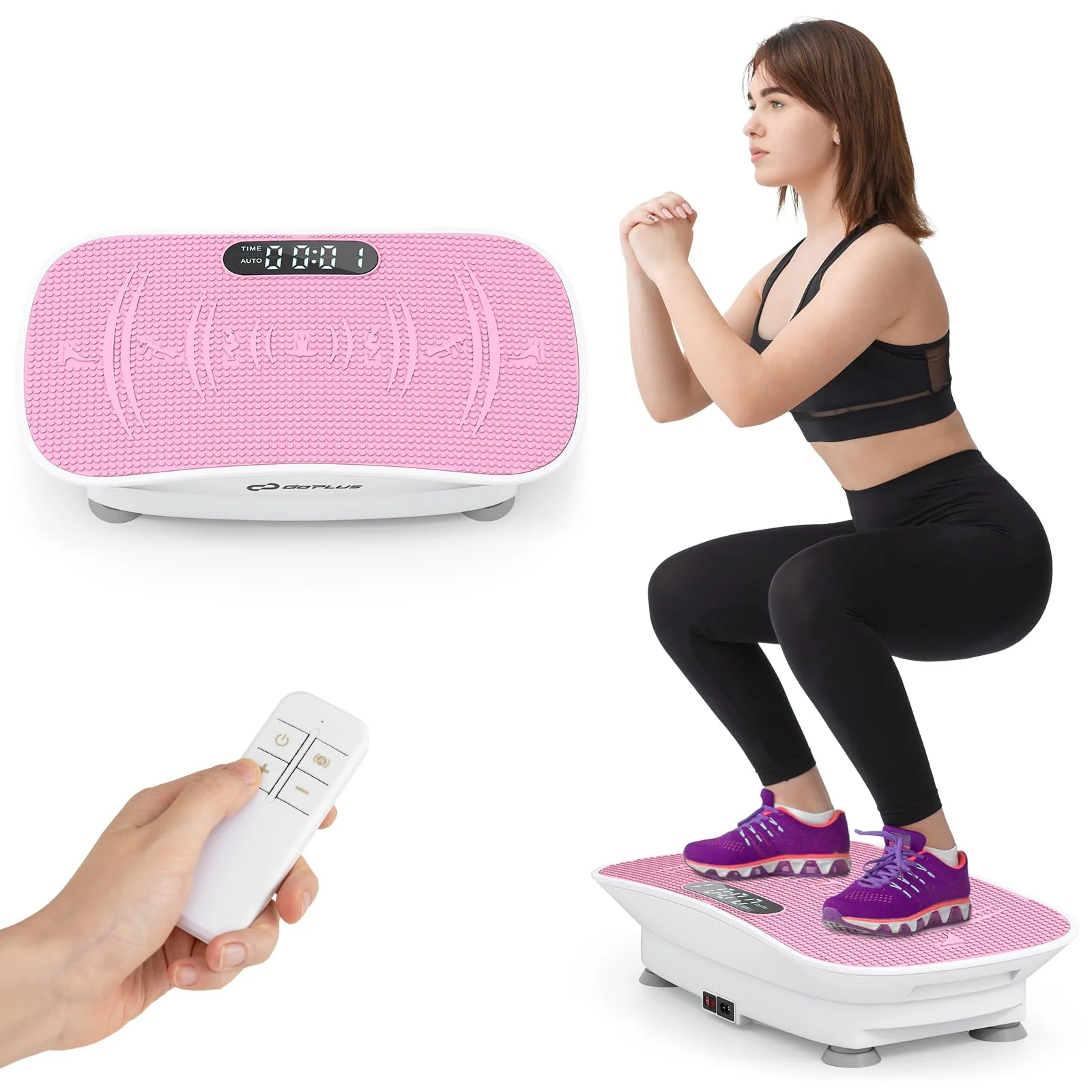 Goplus Vibration Plate Exercise Machine, Vibrating Platform for Lymphatic Drainage, Weight Loss - Image 7