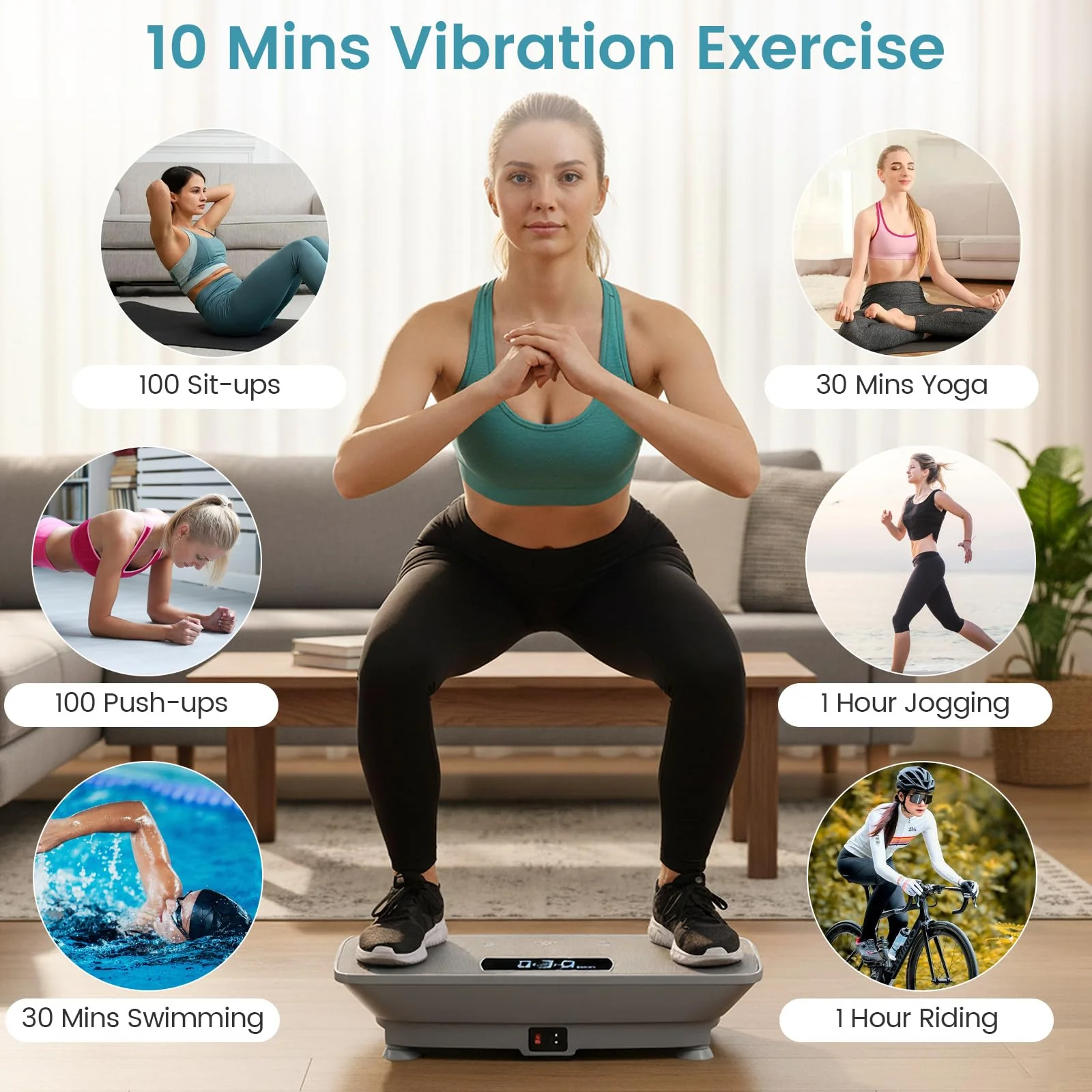 Goplus Vibration Plate Exercise Machine, Vibrating Platform w/Gravity Sensor, Remote, Bluetooth - Image 11