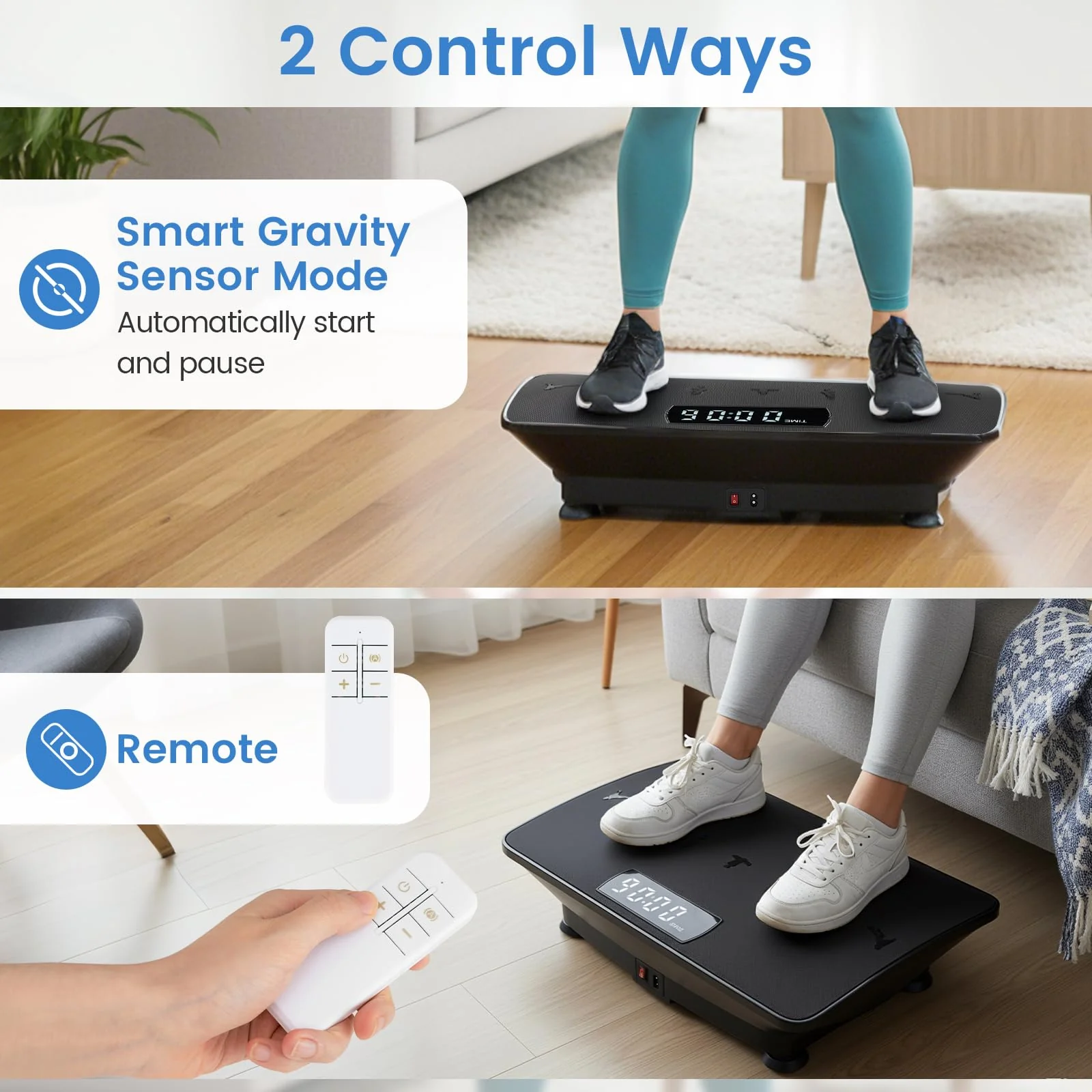 Goplus Vibration Plate Exercise Machine, Vibrating Platform w/Gravity Sensor, Remote, Bluetooth - Image 5