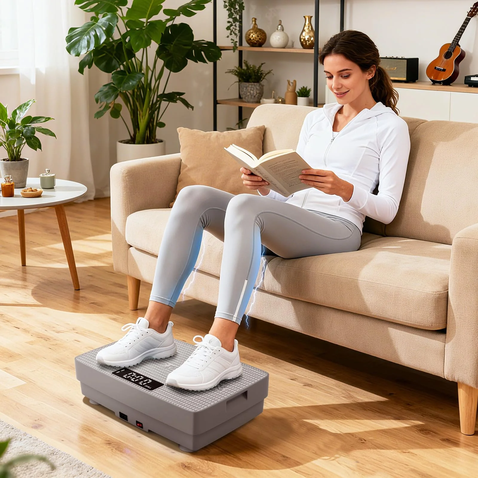 Goplus Vibration Plate Exercise Machine, Vibrating Platform w/ Gravity Sensor, Remote Control - Image 10