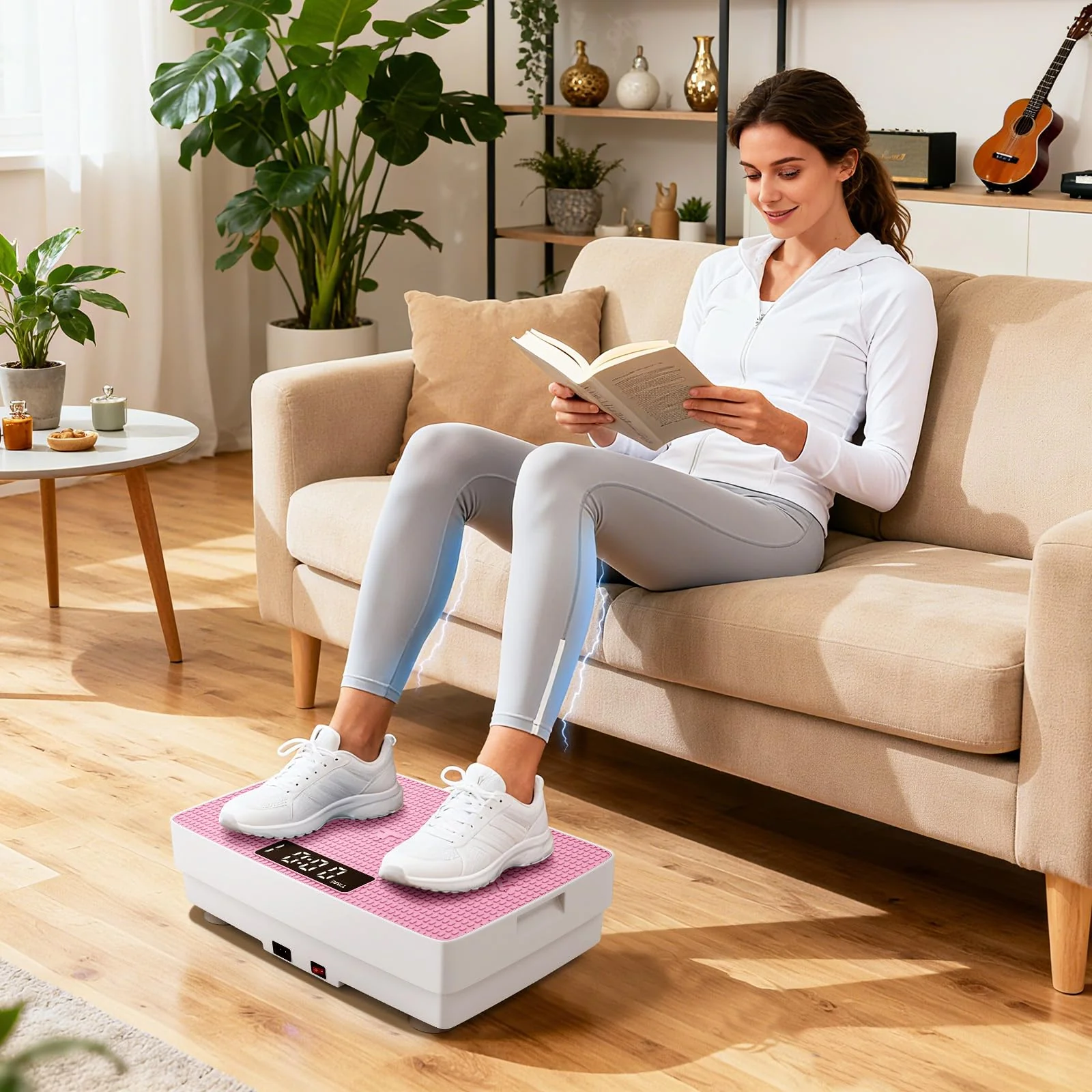 Goplus Vibration Plate Exercise Machine, Vibrating Platform w/ Gravity Sensor, Remote Control - Image 11
