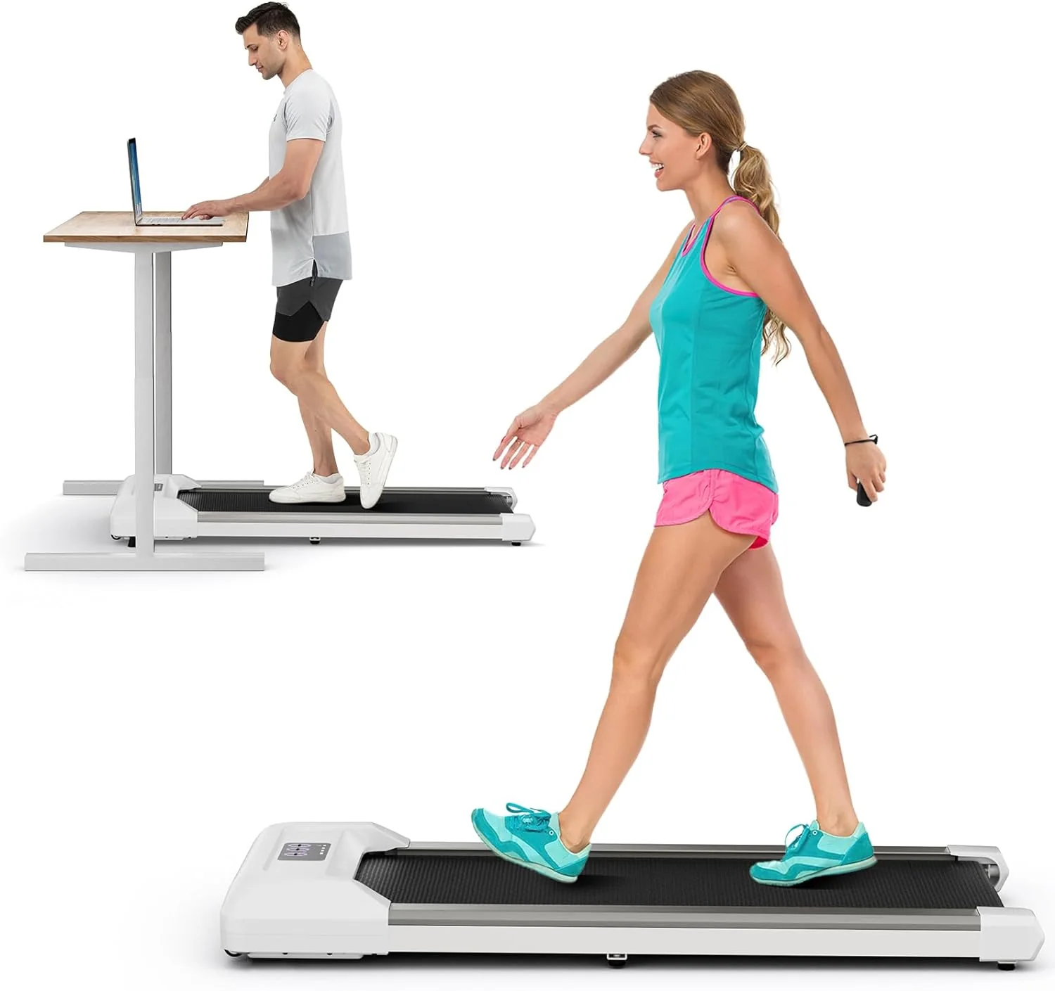 Goplus Walking Pad, 2 in 1 Under Desk Treadmill for Home and Office, Walking Pad Treadmill Under Desk with 265 lbs Capacity - Image 10
