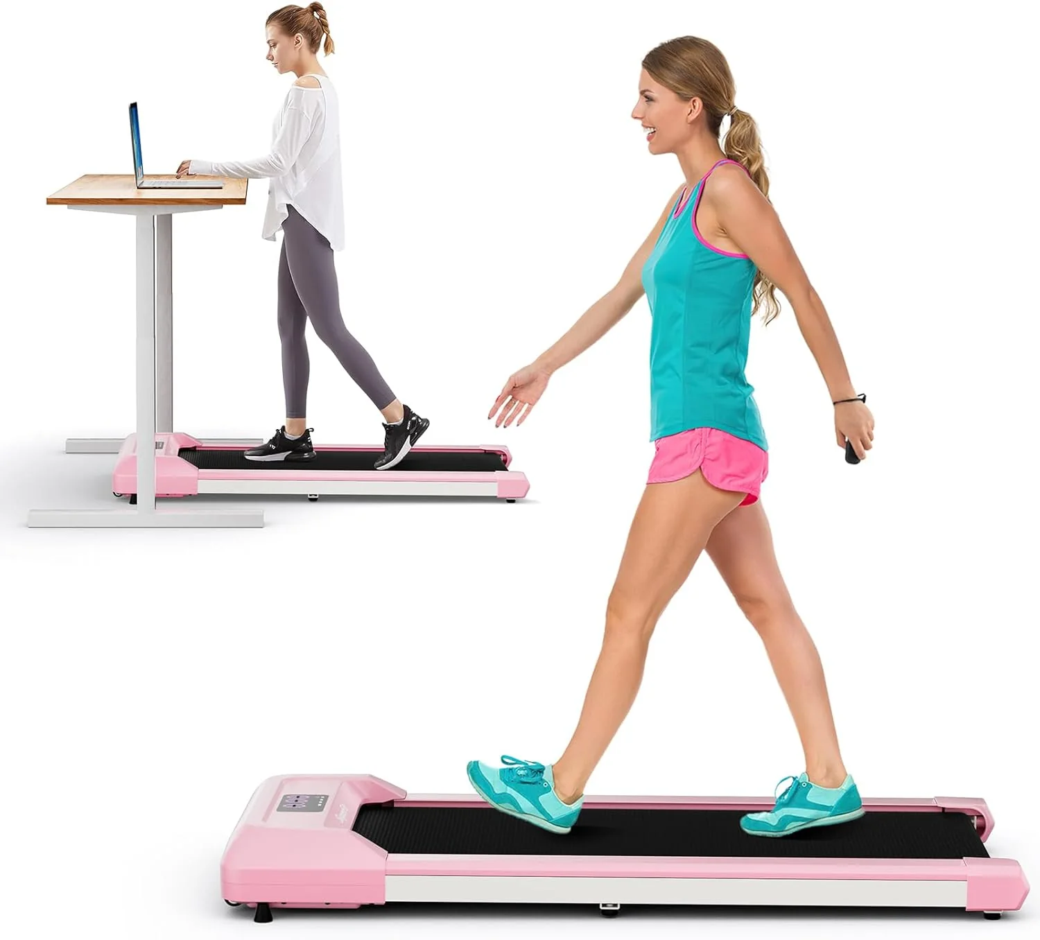 Goplus Walking Pad, 2 in 1 Under Desk Treadmill for Home and Office, Walking Pad Treadmill Under Desk with 265 lbs Capacity - Image 11