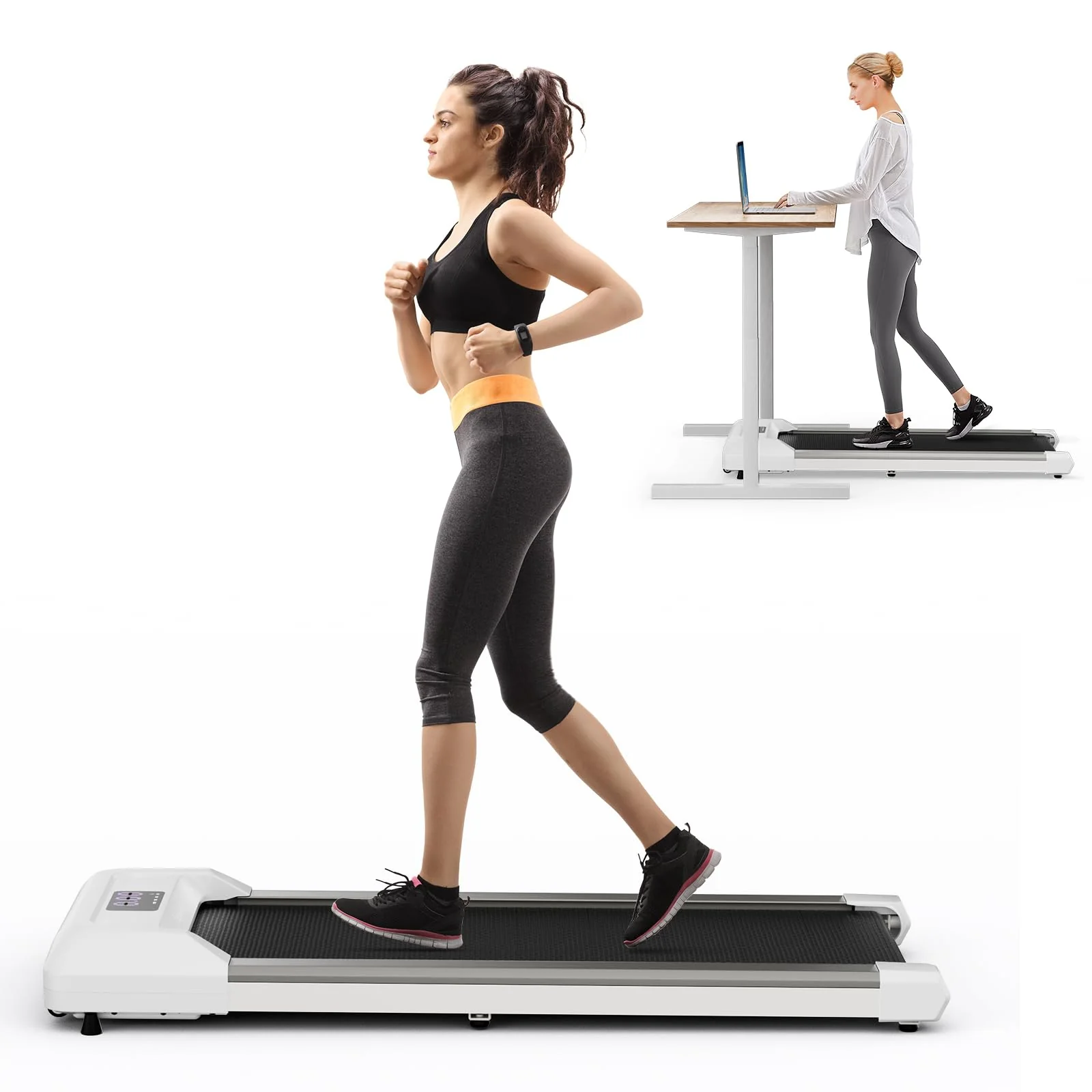 Goplus Walking Pad, 2 in 1 Under Desk Treadmill for Home and Office, Walking Pad Treadmill Under Desk with 265 lbs Capacity - Image 12