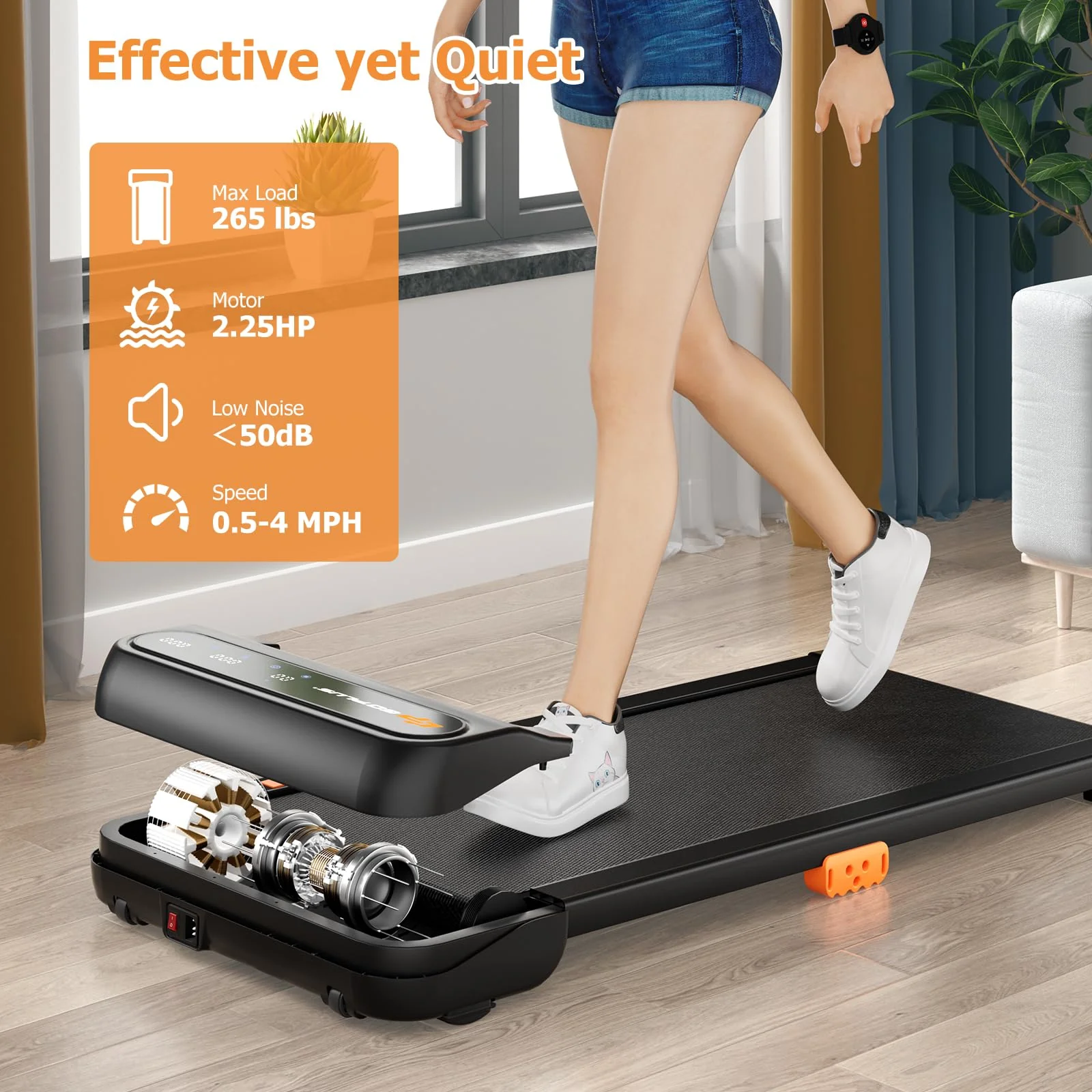 Goplus Walking Pad, Under Desk Treadmill for Home and Office - Image 6