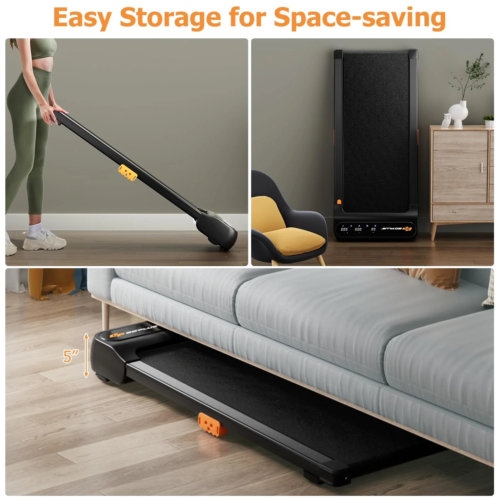 Goplus Walking Pad, Under Desk Treadmill for Home and Office - Image 8