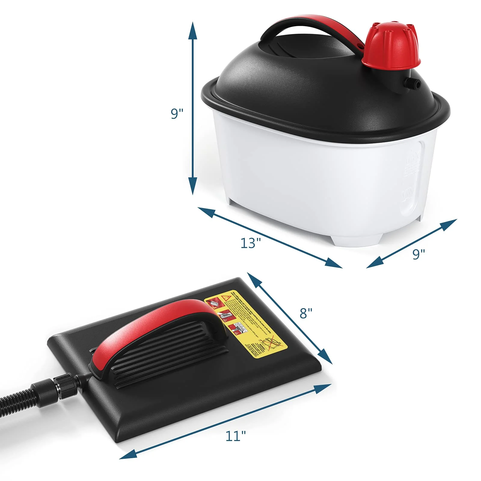 Goplus Wallpaper Steamer Chemical-Free Cleaner for Wallpaper Removal w/ 10FT Hose & Large Steam Plate - Image 8