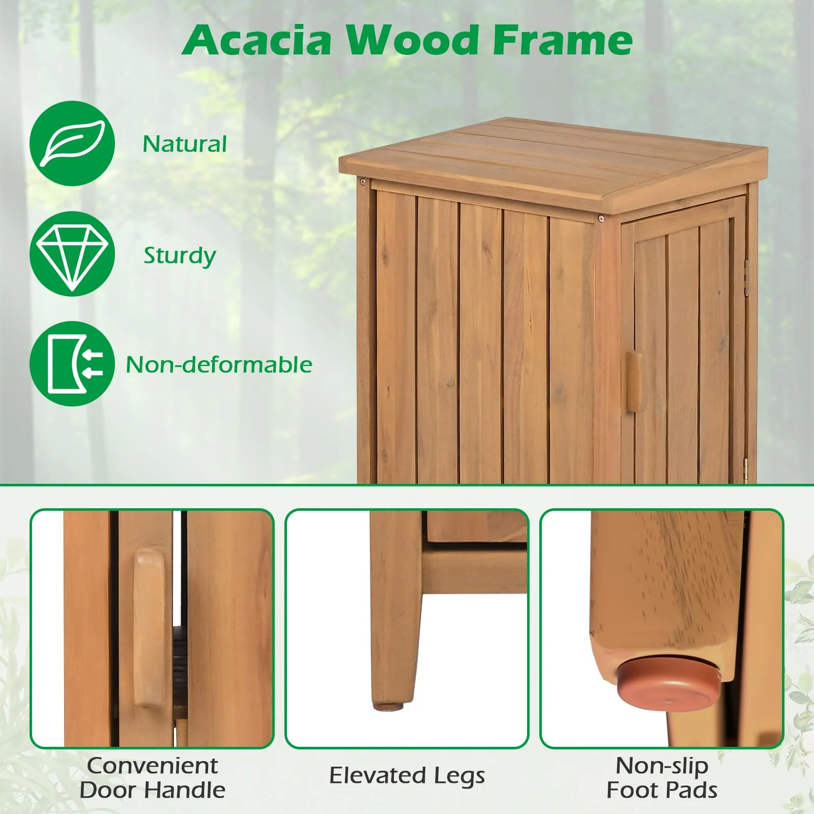 Goplus Wood Package Delivery Box for Outside - Image 7