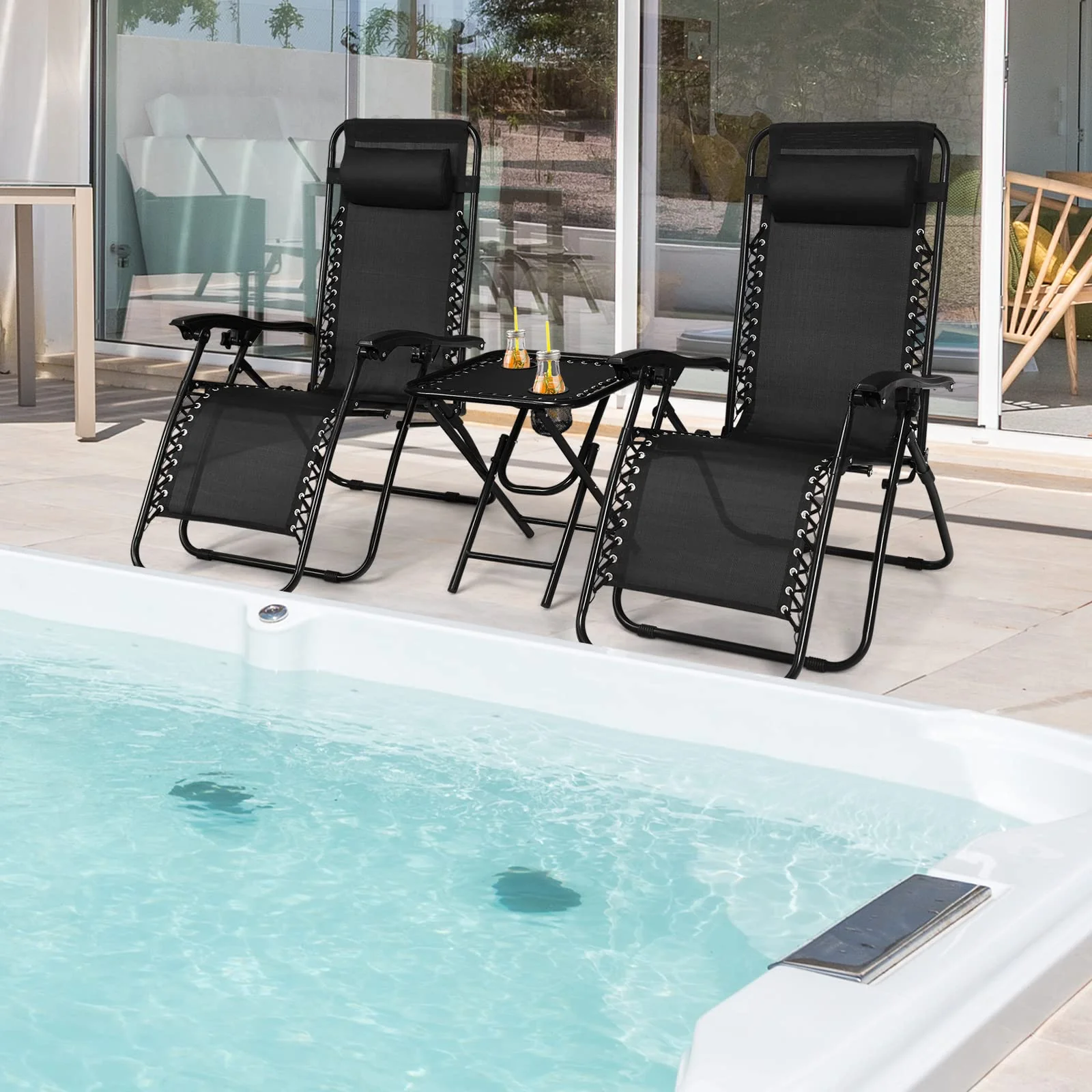 Goplus Zero Gravity Chair Set - Image 2